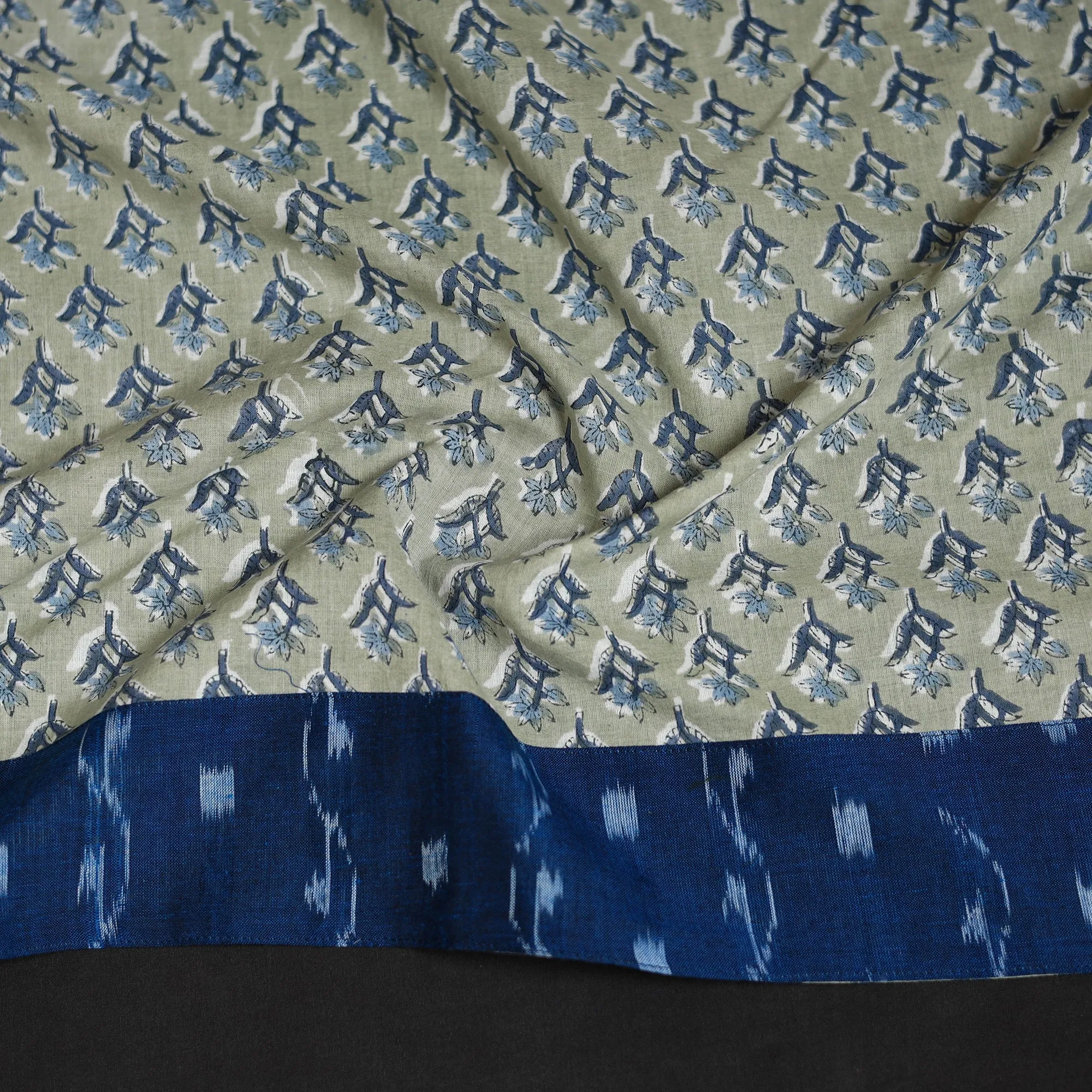 Green - Block Print Cotton Sanganeri Blouse Piece 12 sold by Itokri product image thumbnail 3