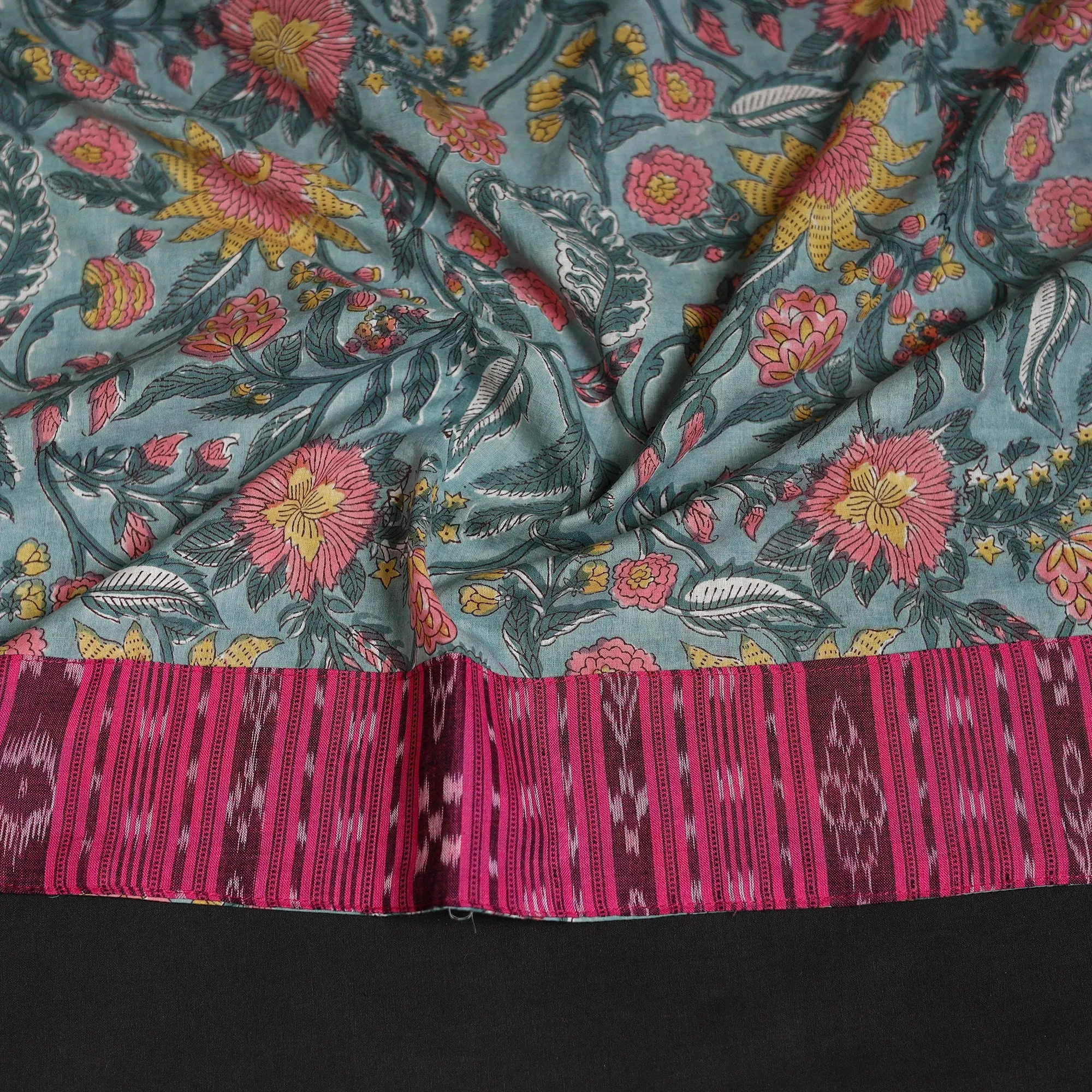 Green - Block Print Cotton Sanganeri Blouse Piece 09 sold by Itokri product image thumbnail 3