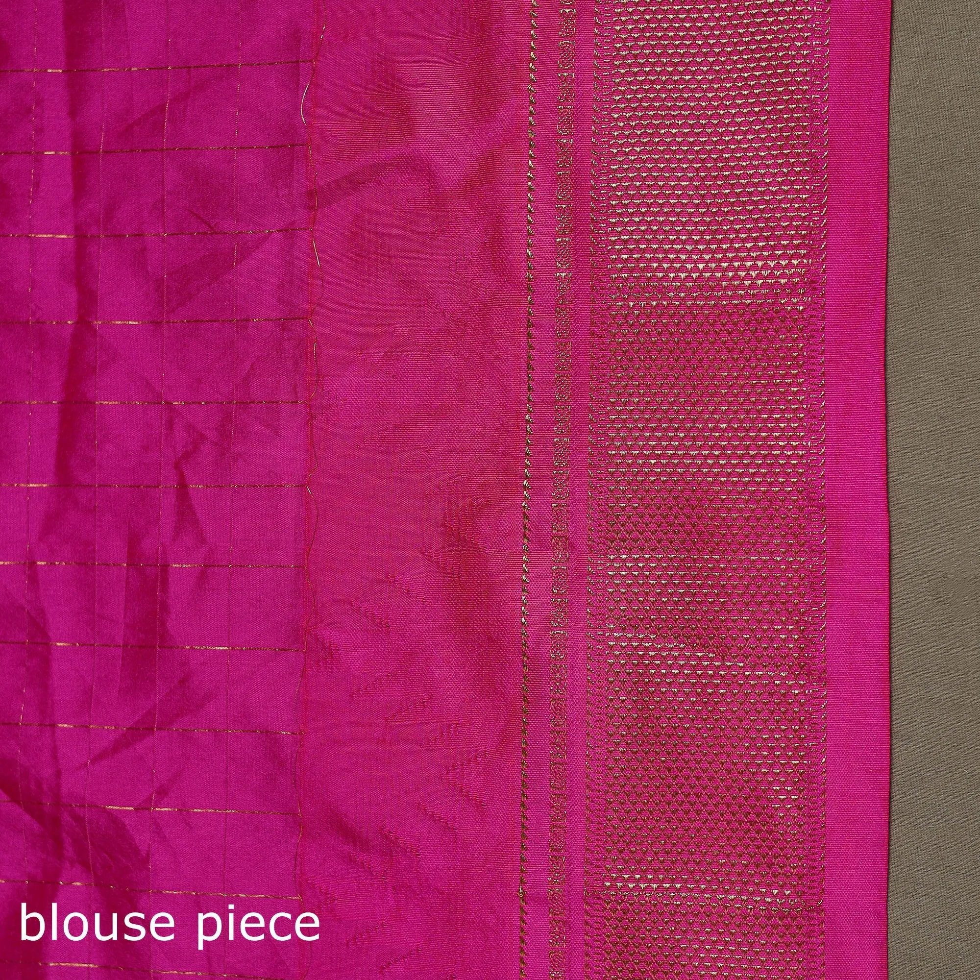 Green - Mercerized Cotton Gadwal Checks Ilkal Saree with Temple Zari Border 18 sold by Itokri product image thumbnail 5