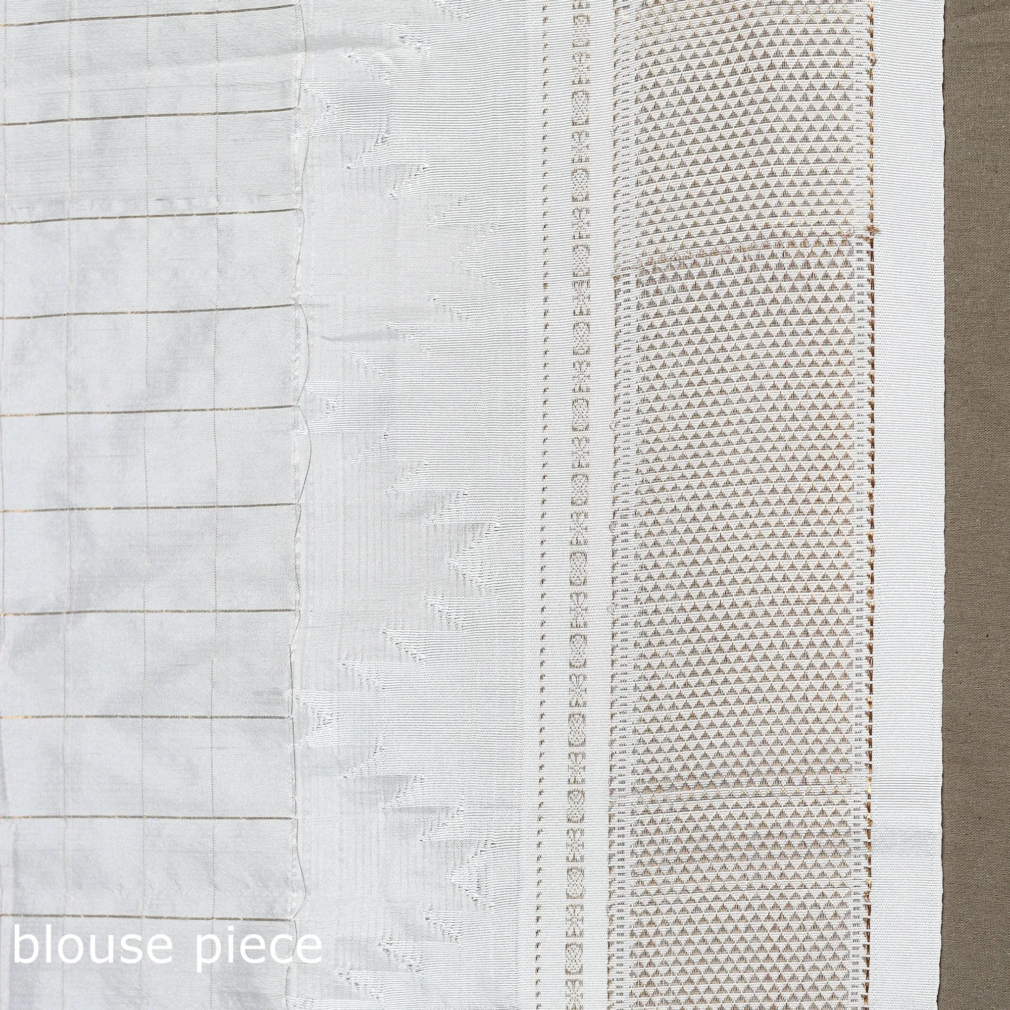 Brown - Mercerized Cotton Gadwal Checks Ilkal Saree with Temple Zari Border 16 sold by Itokri product image thumbnail 5