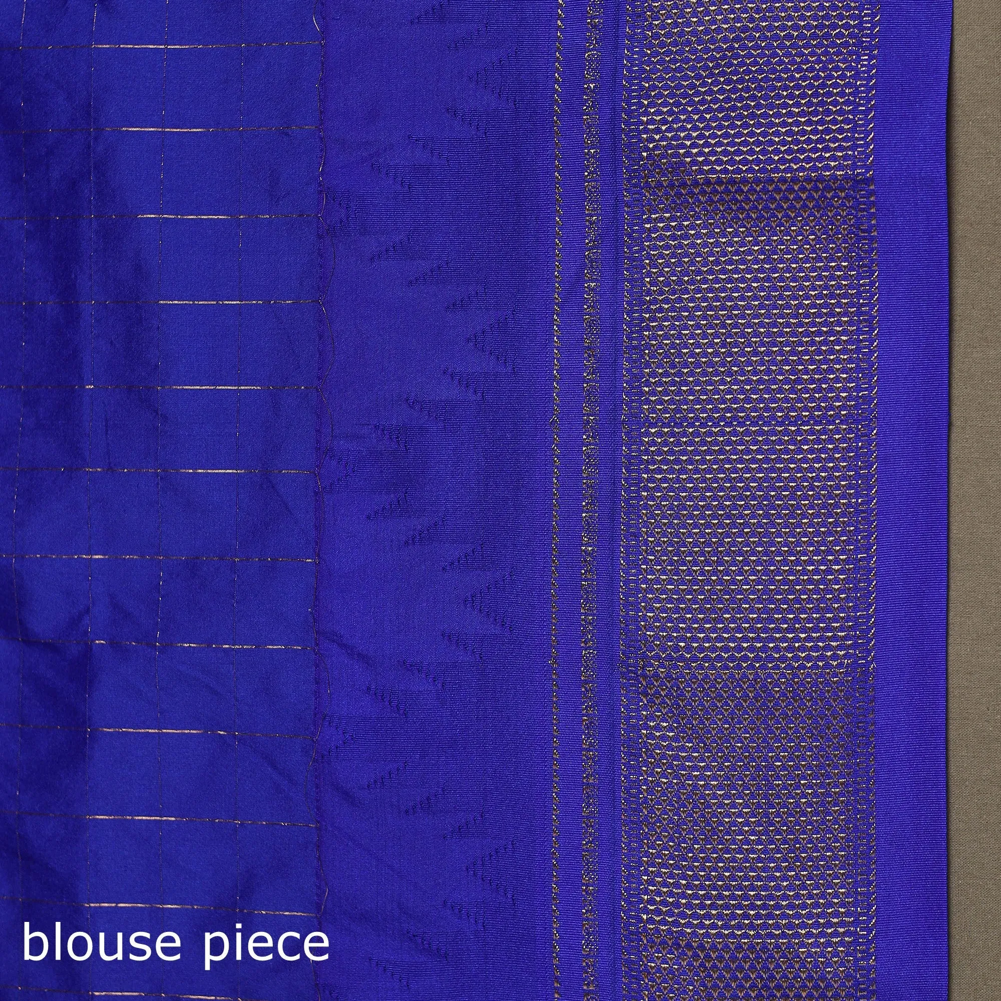 White - Mercerized Cotton Gadwal Checks Ilkal Saree with Temple Zari Border 13 sold by Itokri product image thumbnail 5