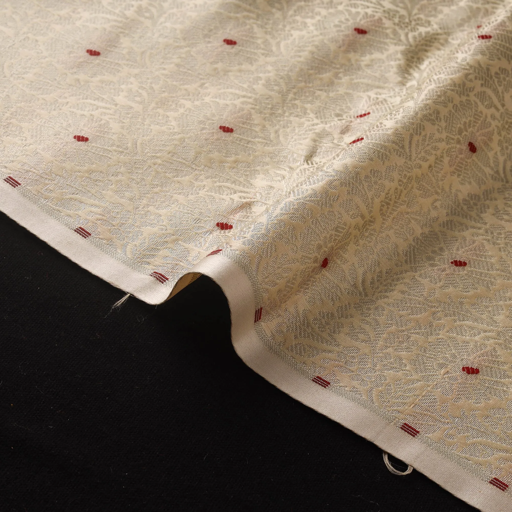 Beige - Tissue Zari Meena Work Viscose Banarasi Fabric 19 sold by Itokri product image thumbnail 4
