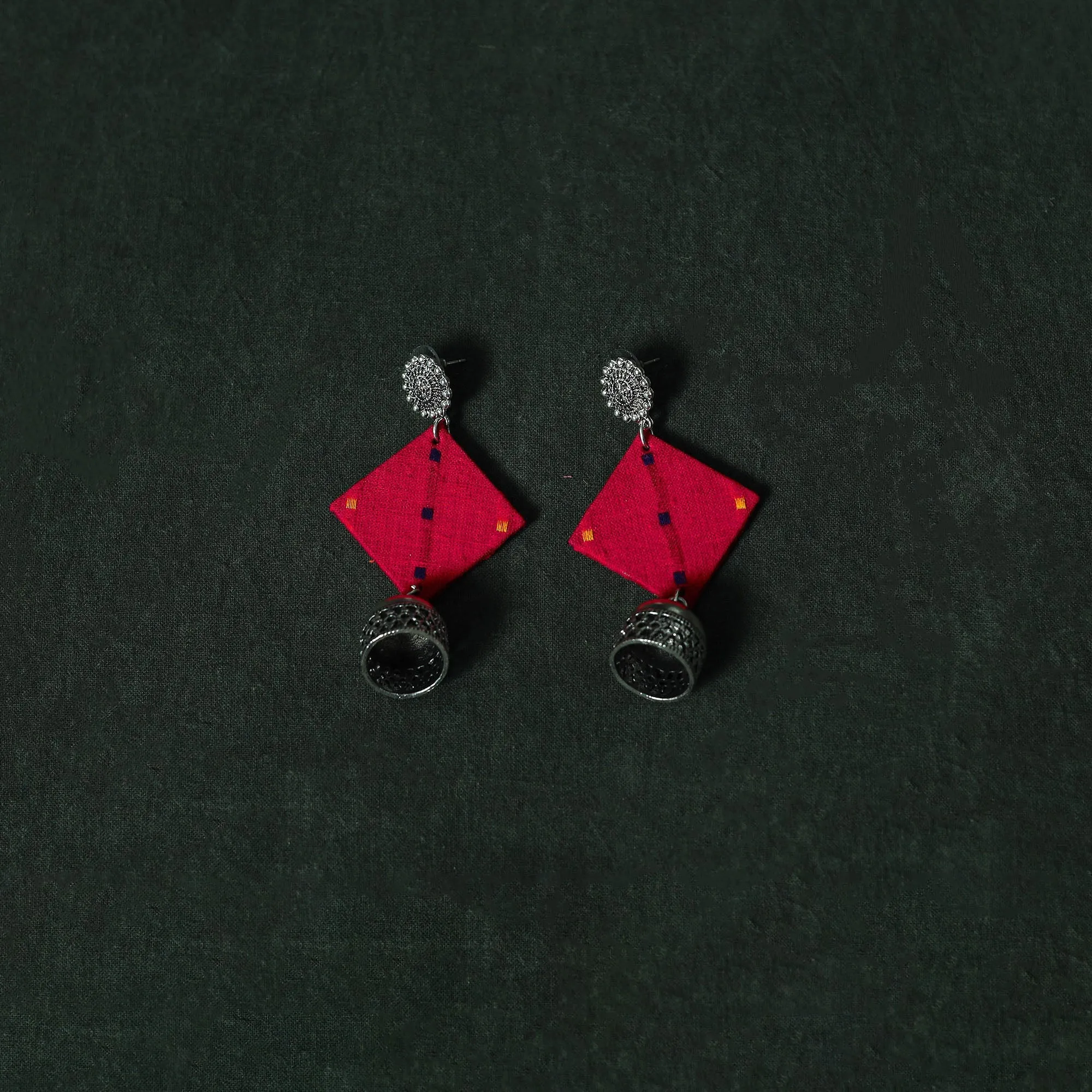 Pink - Jacquard Cotton 2pc Unstitched Dress Material with Earrings 14 sold by Itokri product image thumbnail 5