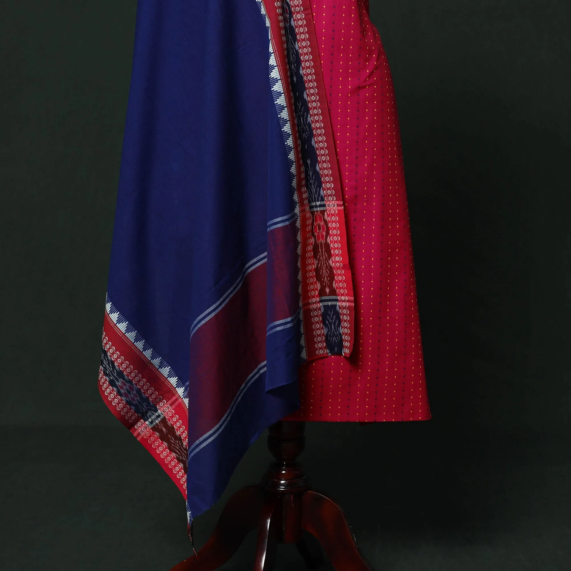 Pink - Jacquard Cotton 2pc Unstitched Dress Material with Earrings 14 sold by Itokri product image thumbnail 4