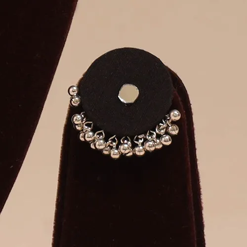 Black - Ghungroo Mirror Work Fabart Necklace Set 09 sold by Itokri product image thumbnail 3