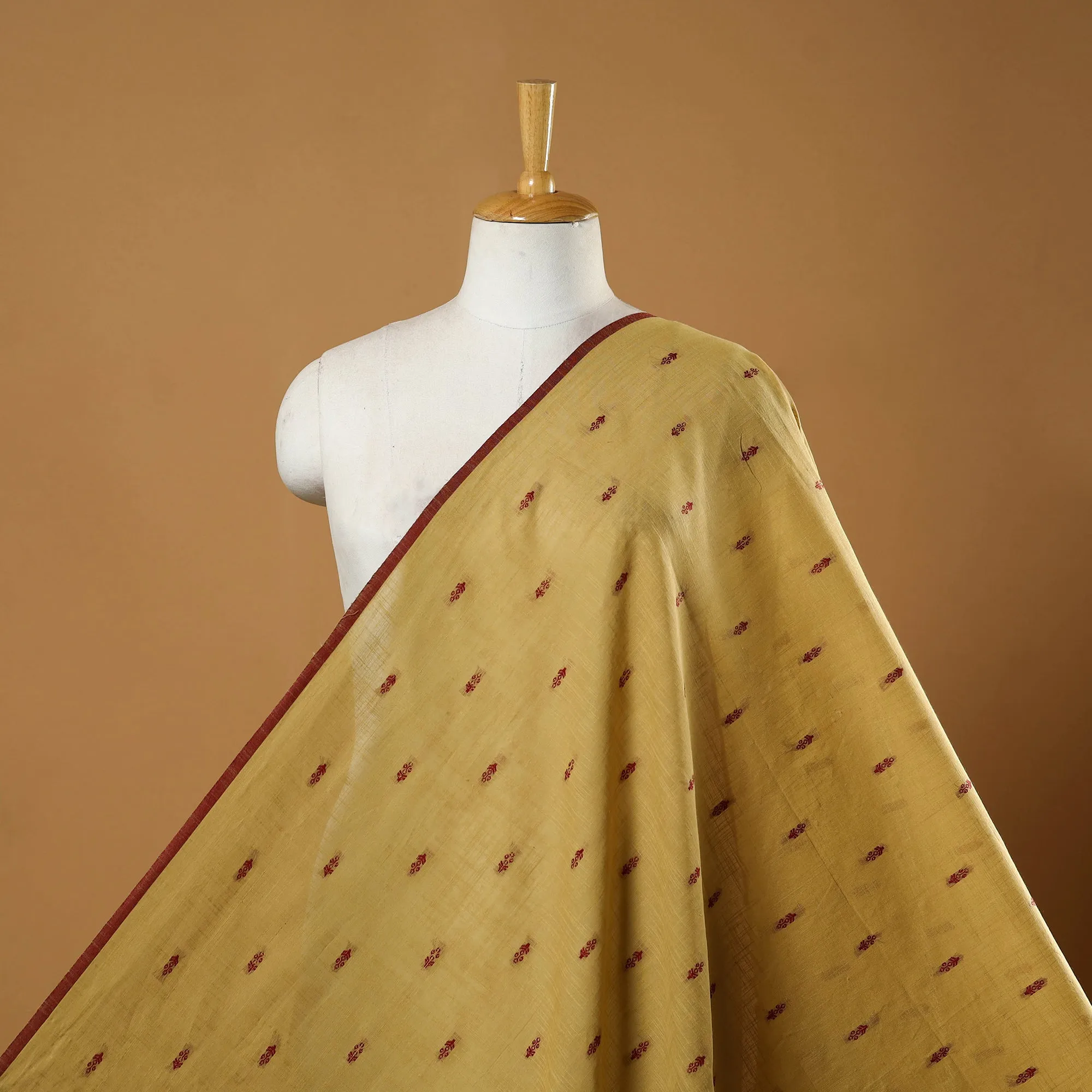 Yellow - Prewashed Cotton Jacquard Fabric 16 sold by Itokri