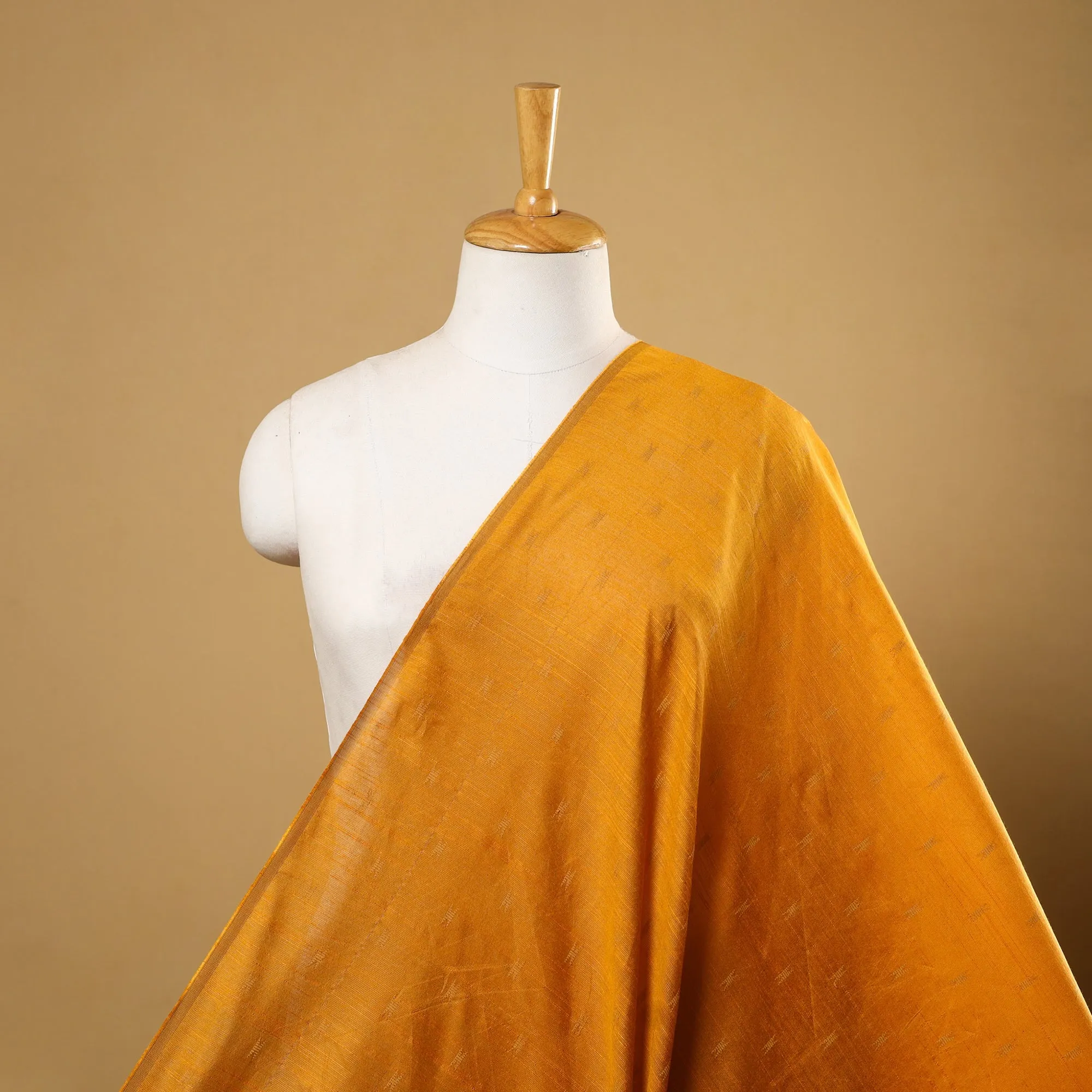 Yellow - Spun Dupion Viscose Silk Buti Fabric 08 sold by Itokri