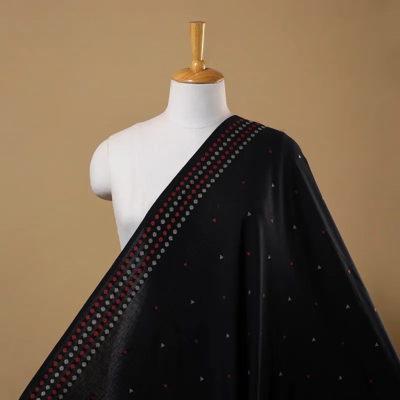 Black - Prewashed Cotton Jacquard Fabric 16 sold by Itokri