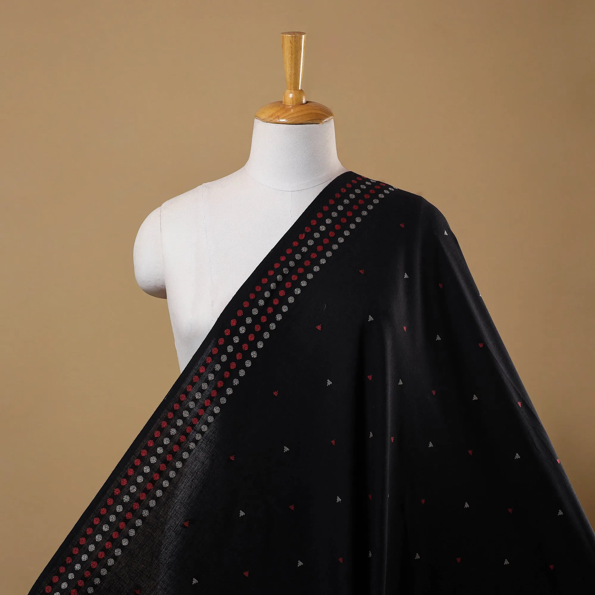 Black - Prewashed Cotton Jacquard Fabric 16 sold by Itokri