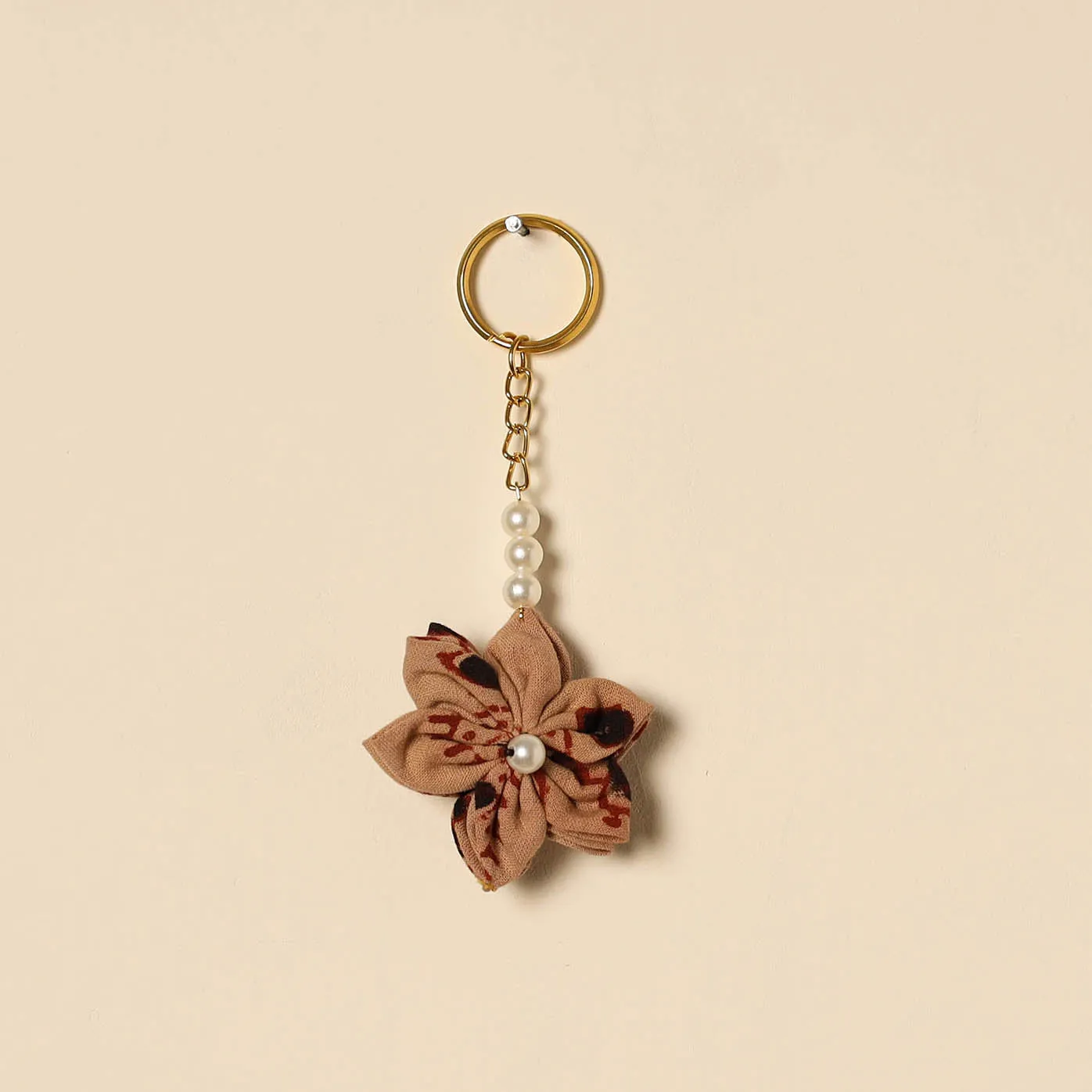 Brown - Beaded Fabart Flower Keychain 19 sold by Itokri product image thumbnail 2