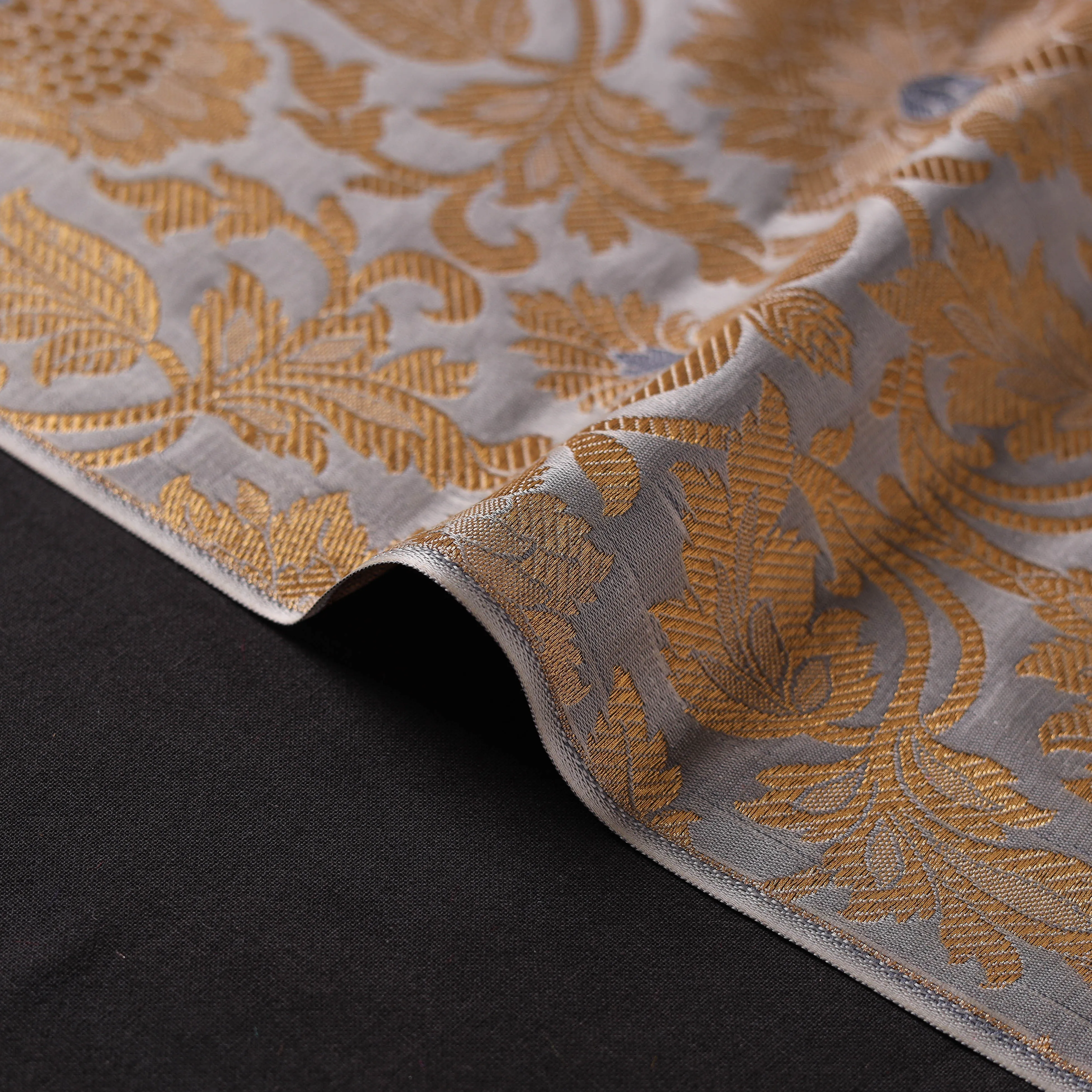 Grey - Brocade Silk Banarasi Fabric 21 sold by Itokri product image thumbnail 4