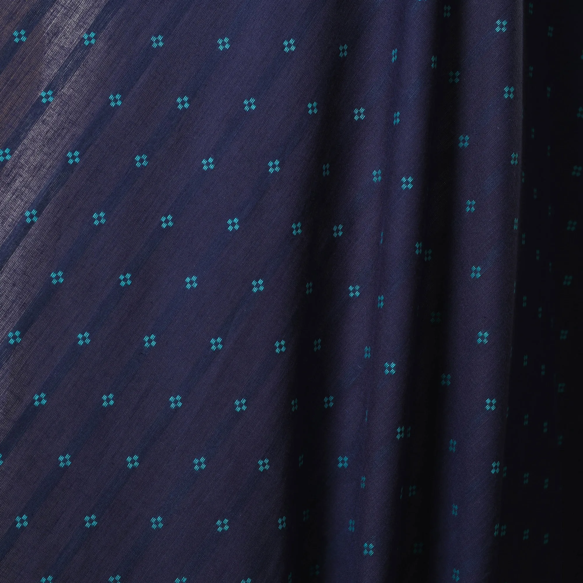 Blue - Prewashed Cotton Jacquard Weave Fabric 25 sold by Itokri product image thumbnail 3