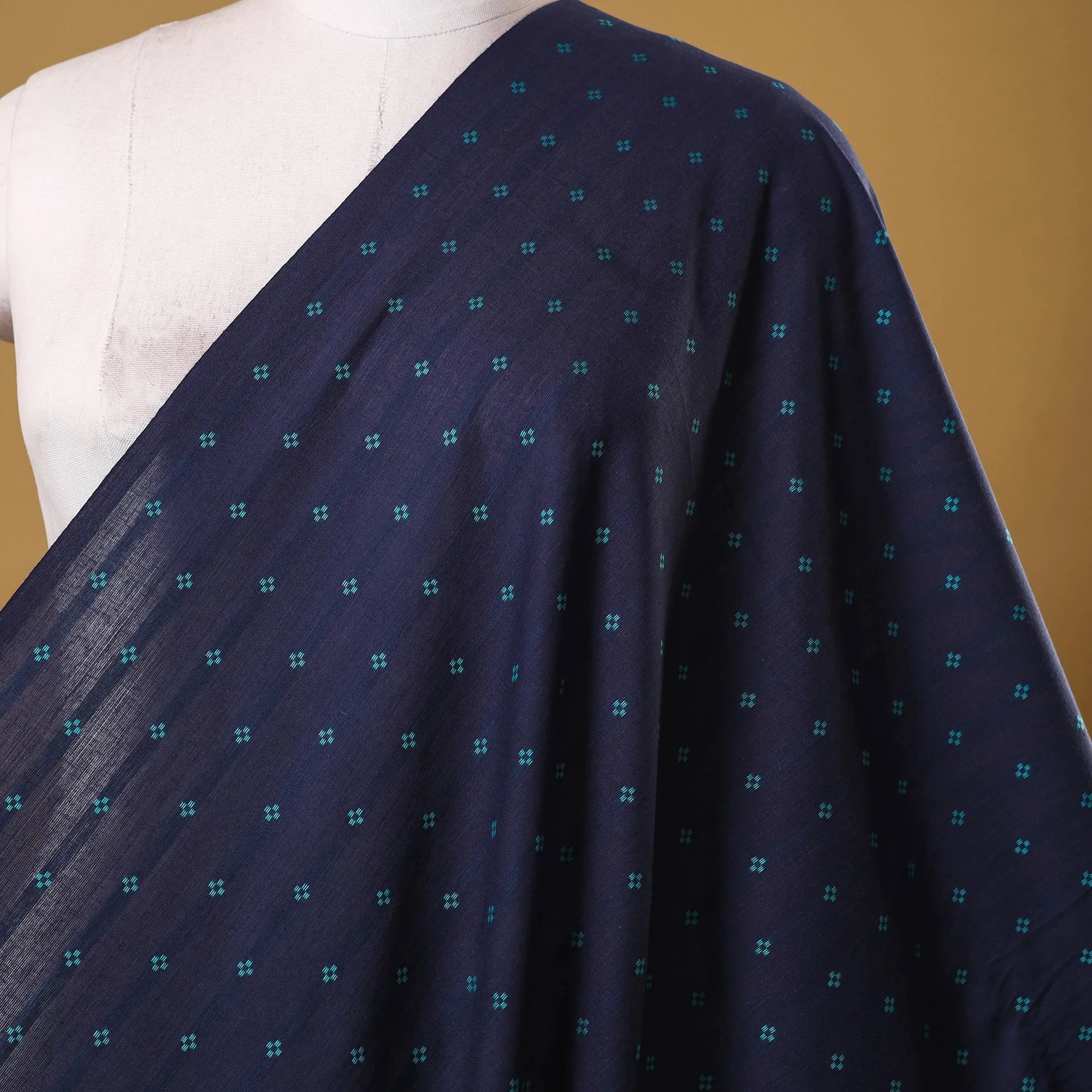 Blue - Prewashed Cotton Jacquard Weave Fabric 25 sold by Itokri product image thumbnail 2