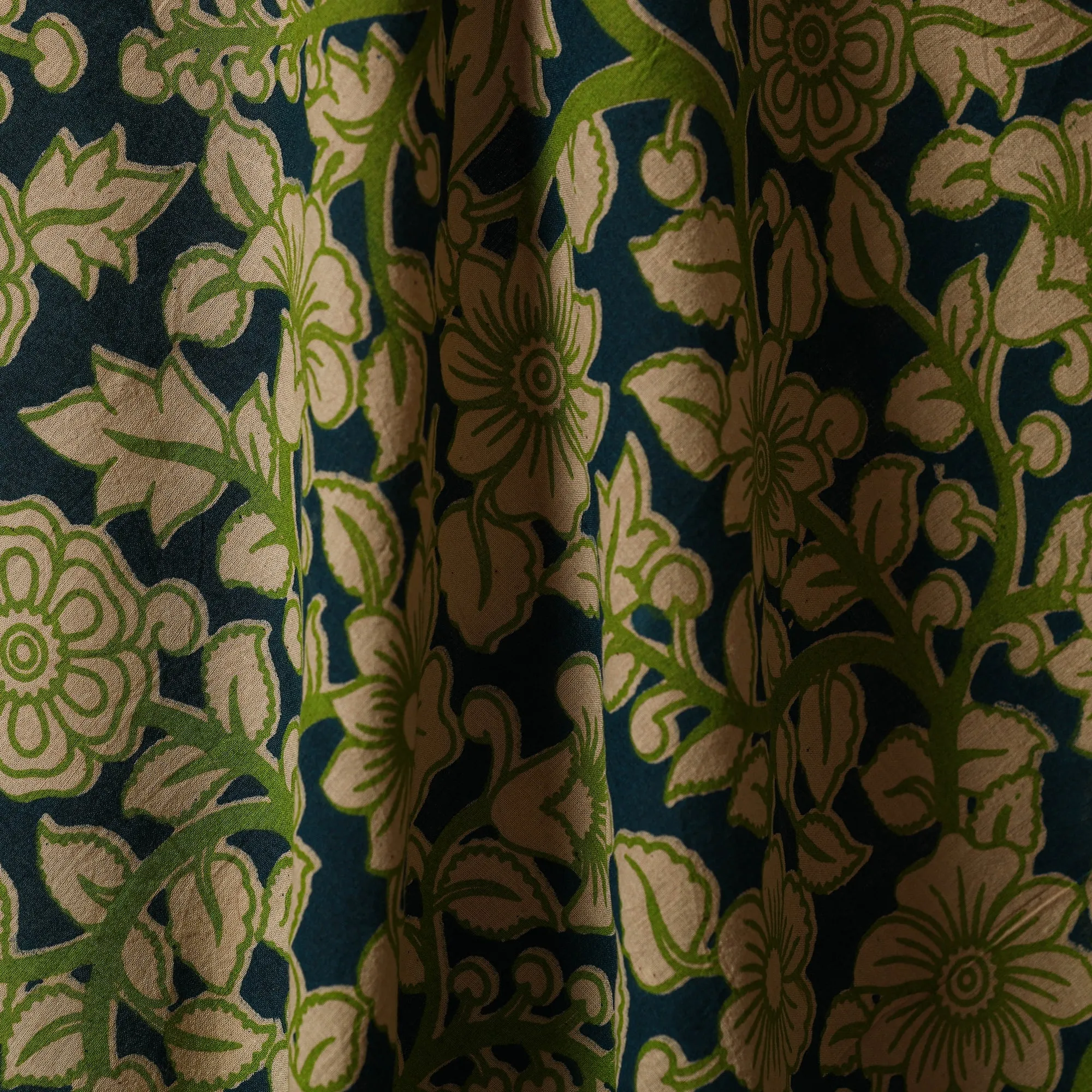 Green - Printed Cotton Kalamkari Fabric 02 sold by Itokri product image thumbnail 3