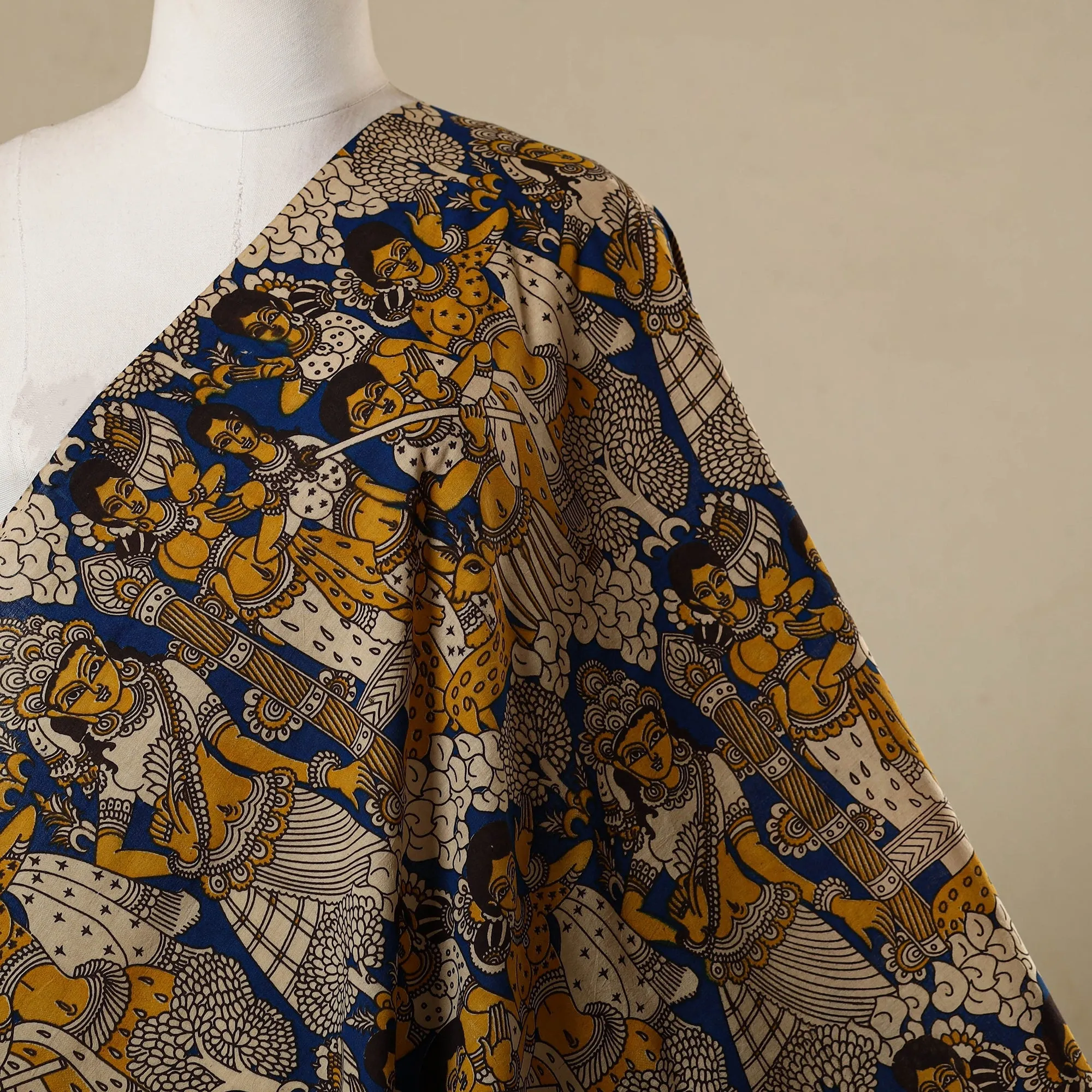 Multicolor - Printed Cotton Kalamkari Fabric 09 sold by Itokri product image thumbnail 2