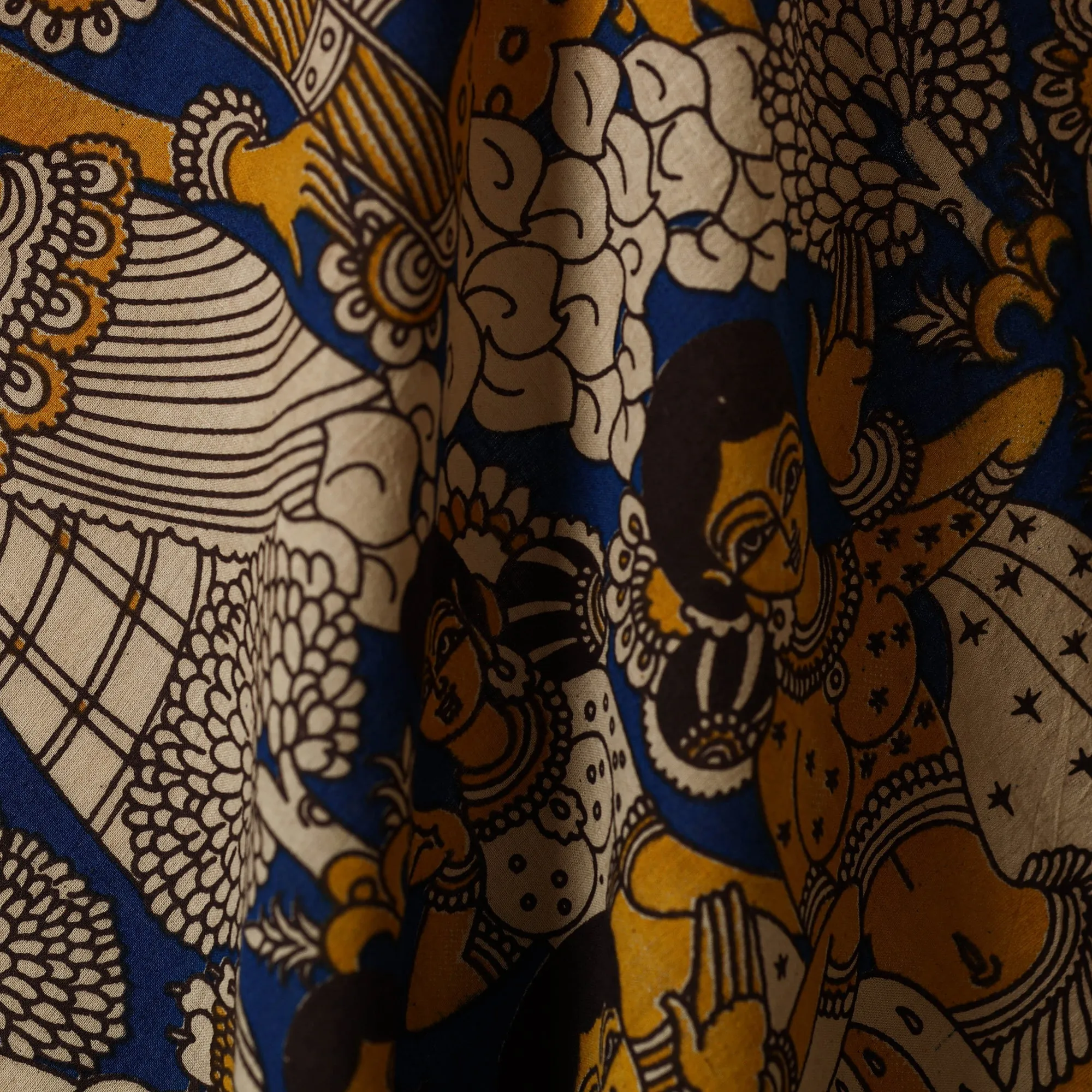 Multicolor - Printed Cotton Kalamkari Fabric 09 sold by Itokri product image thumbnail 3
