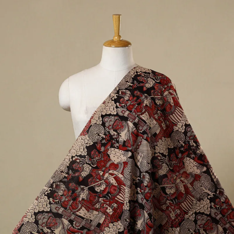 Multicolor - Printed Cotton Kalamkari Fabric 04 made by Itokri