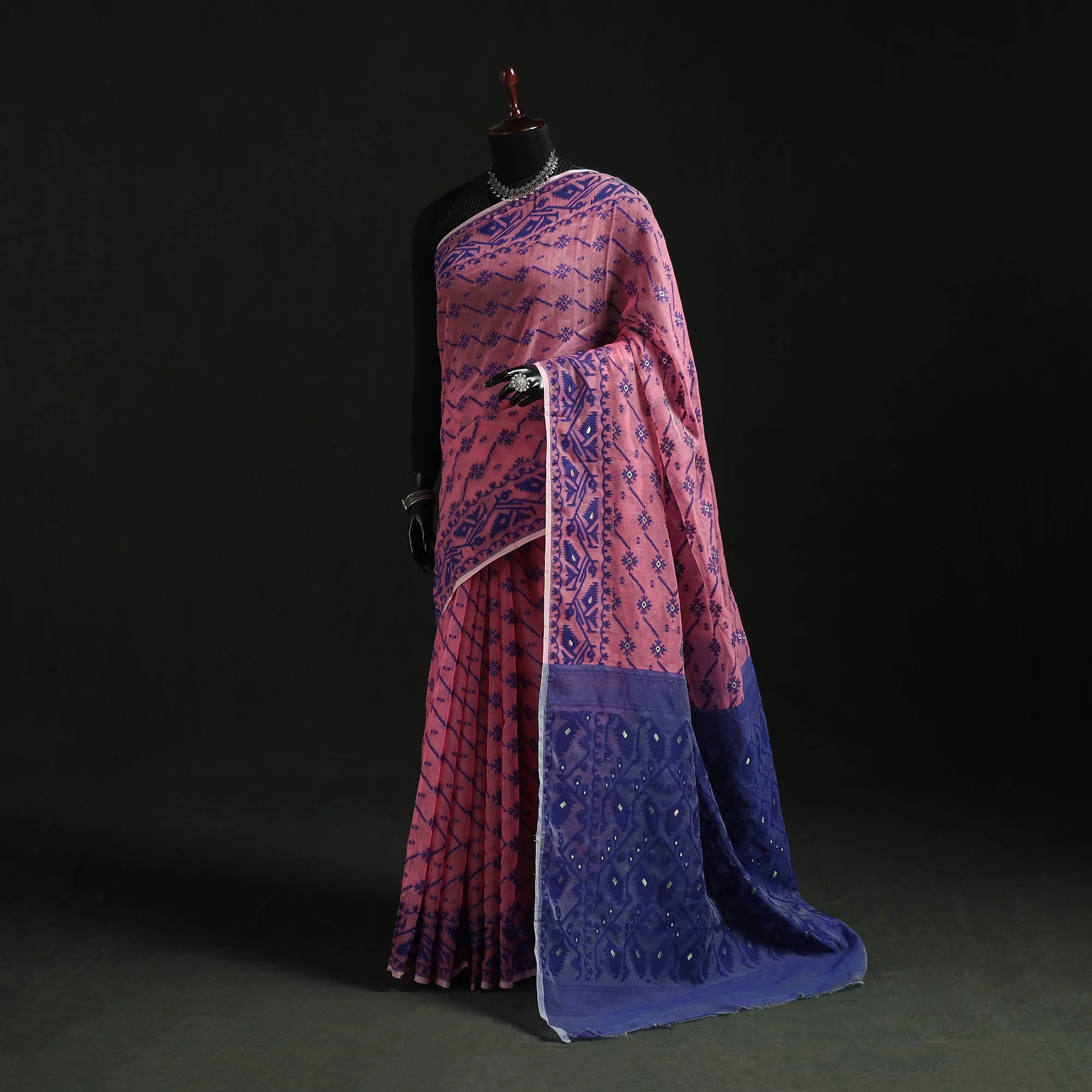 Silk Cotton Dhakai Jamdani Saree 22 sold by Itokri