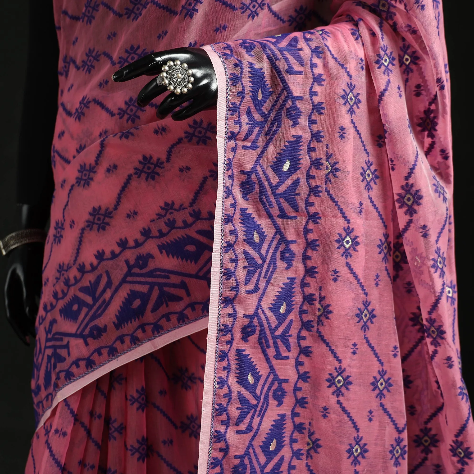 Silk Cotton Dhakai Jamdani Saree 22 sold by Itokri product image thumbnail 3