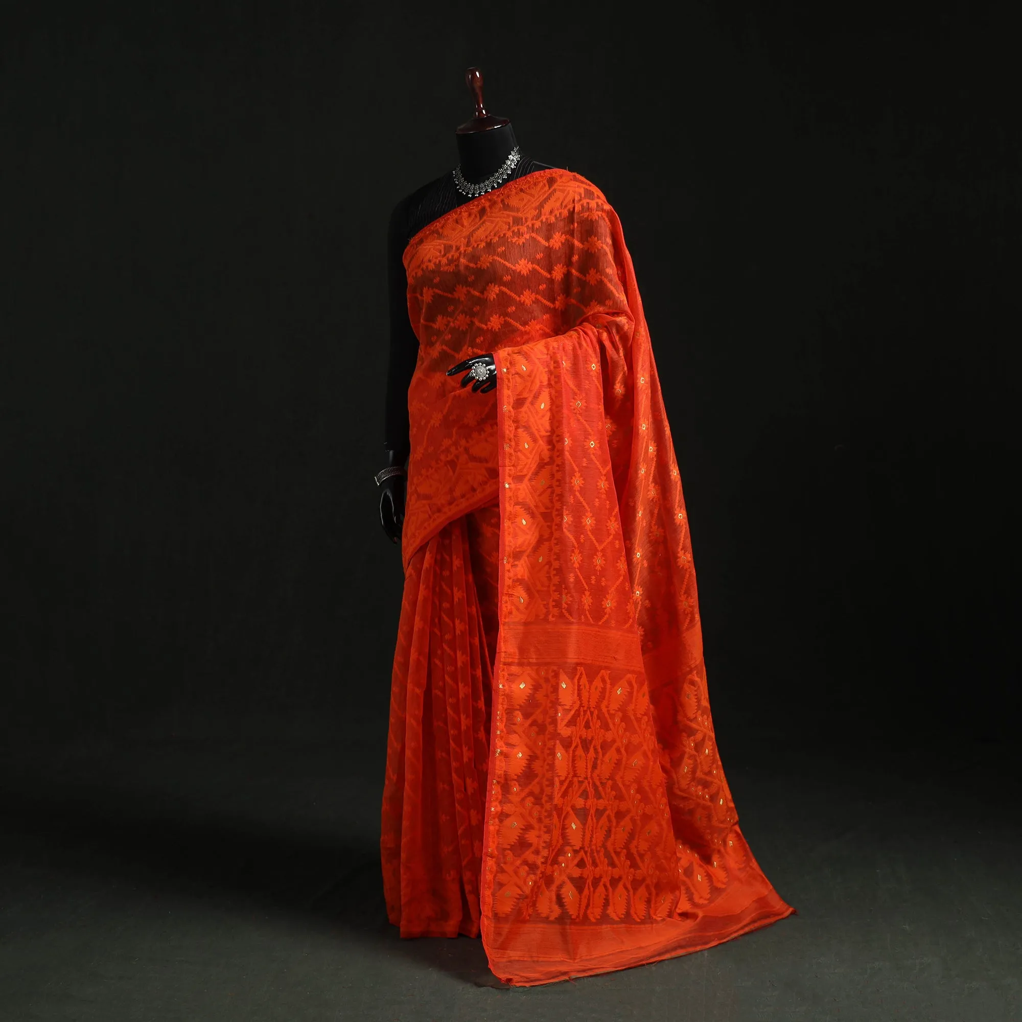 Silk Cotton Dhakai Jamdani Saree 10 sold by Itokri