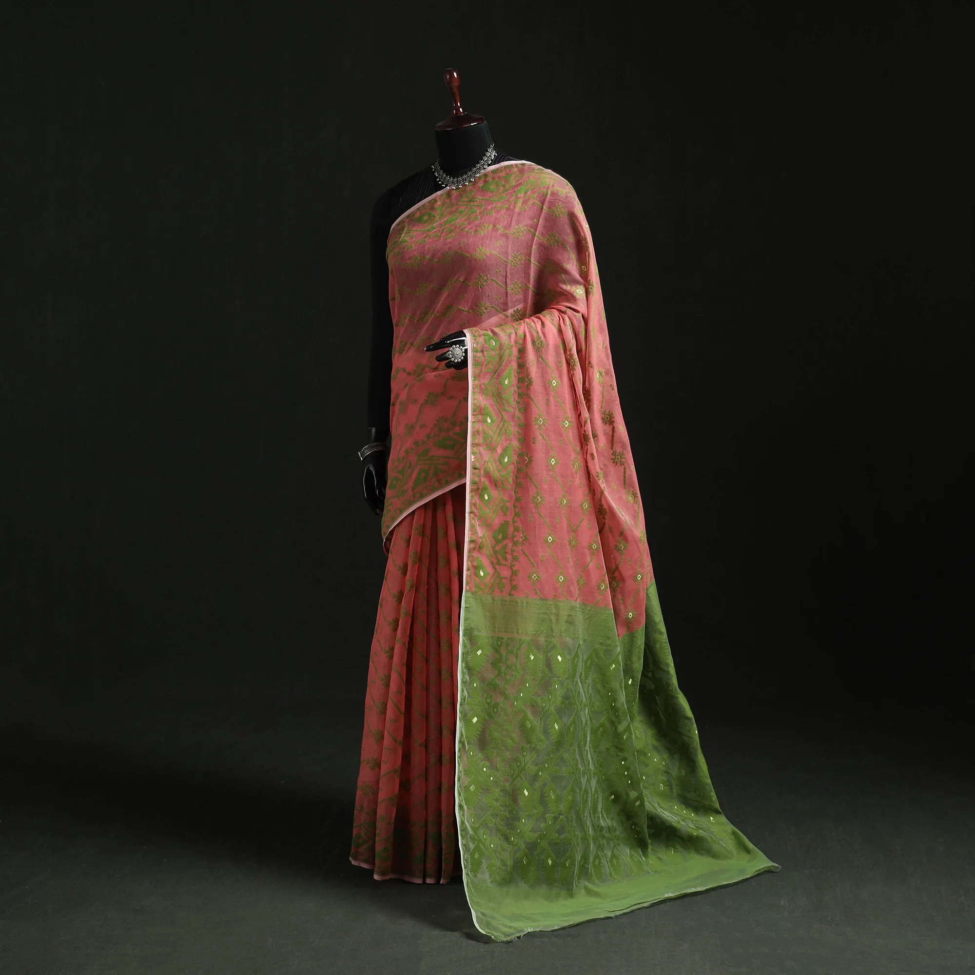 Silk Cotton Dhakai Jamdani Saree 09 sold by Itokri