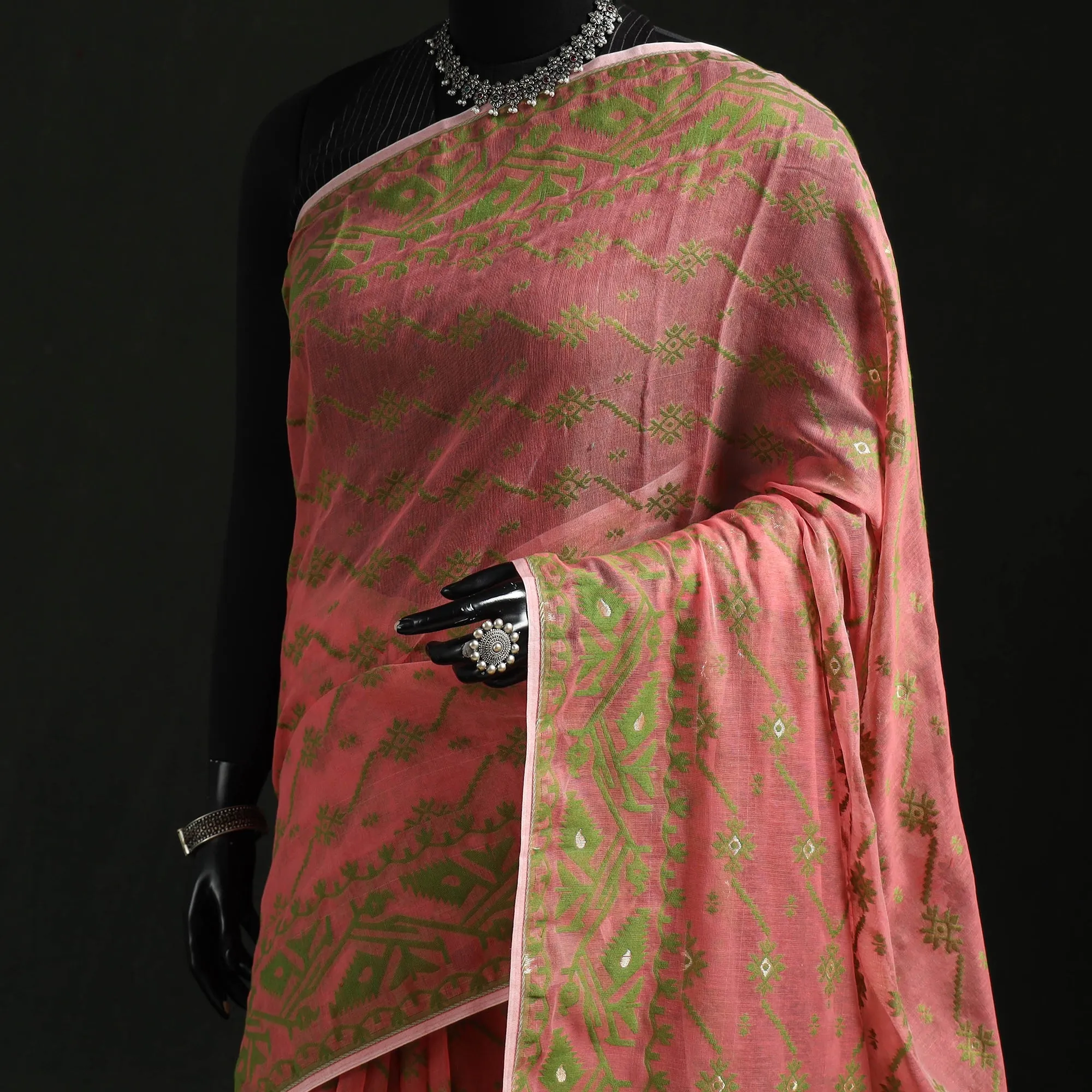 Silk Cotton Dhakai Jamdani Saree 09 sold by Itokri product image thumbnail 2