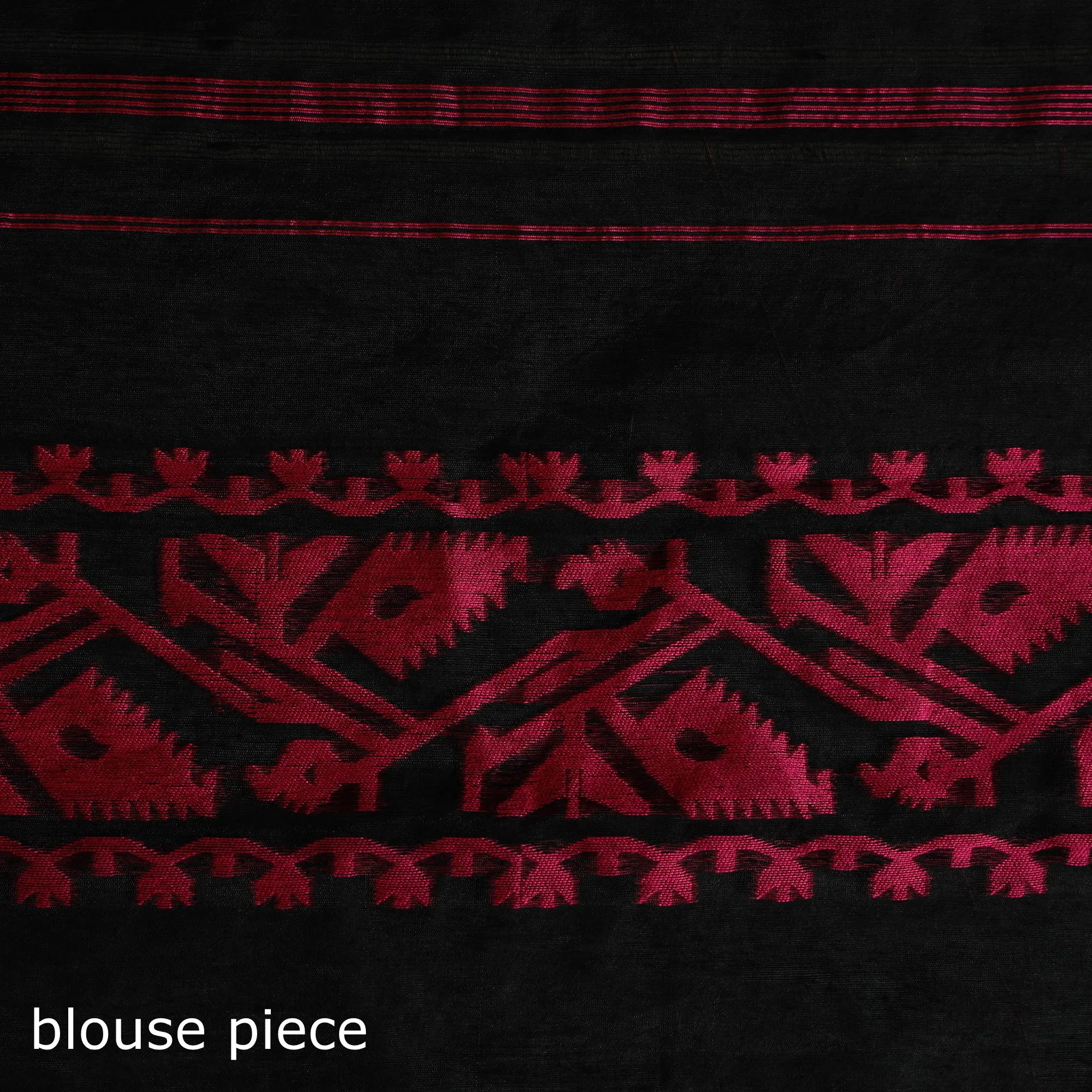 Pink - Silk Cotton Dhakai Jamdani Saree 06 sold by Itokri product image thumbnail 5