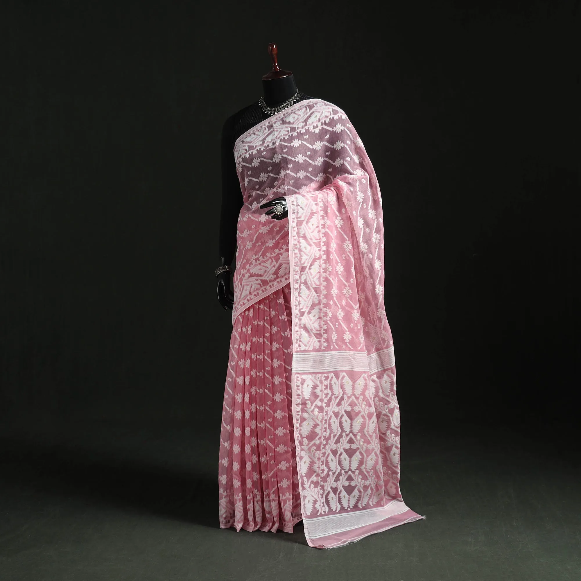 Silk Cotton Dhakai Jamdani Saree 04 sold by Itokri