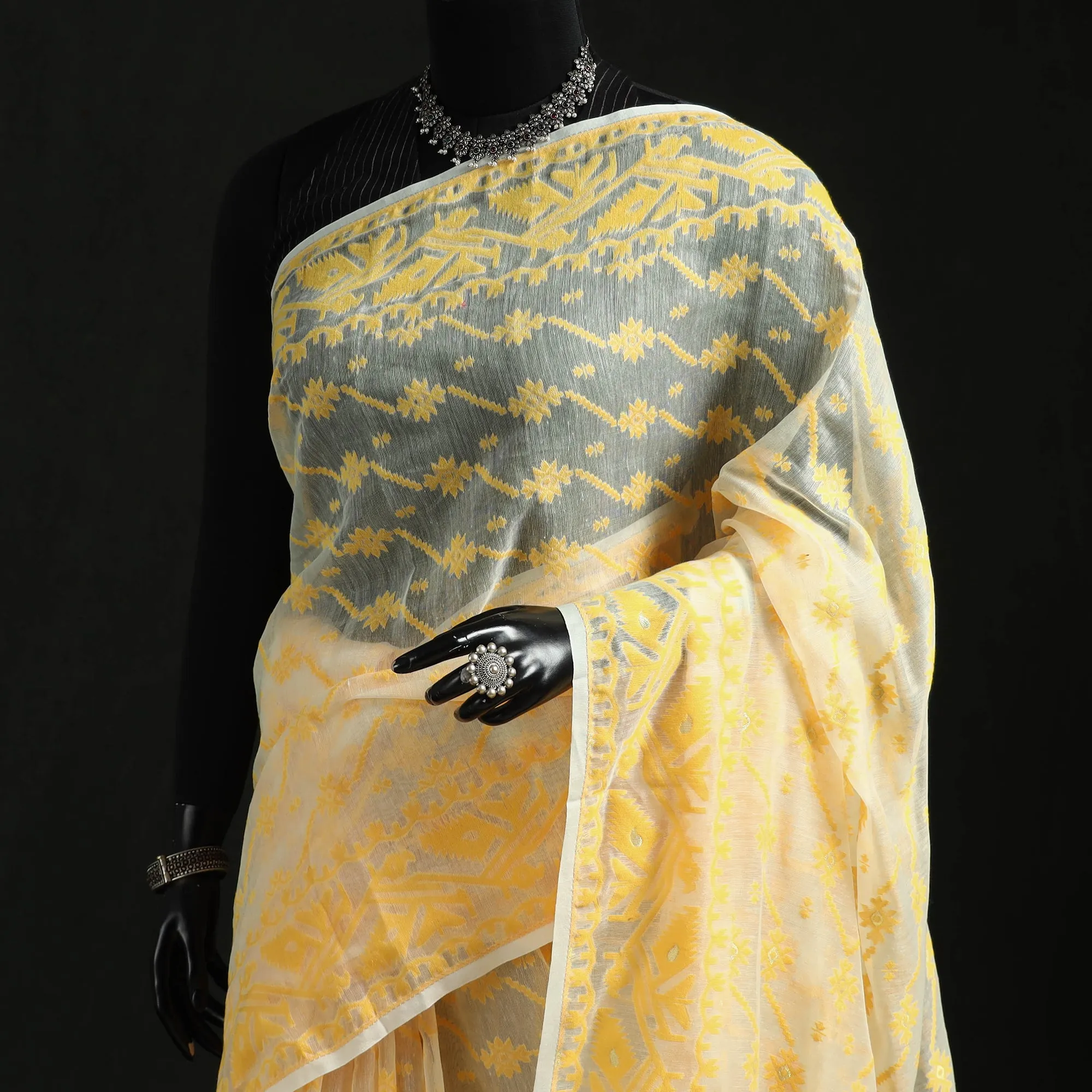 Silk Cotton Dhakai Jamdani Saree 20 sold by Itokri product image thumbnail 2