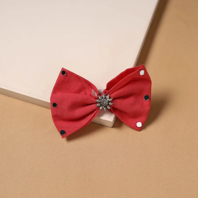 Pink - GS Mirror Work Women's Bow Hair Clip 46 made by Itokri