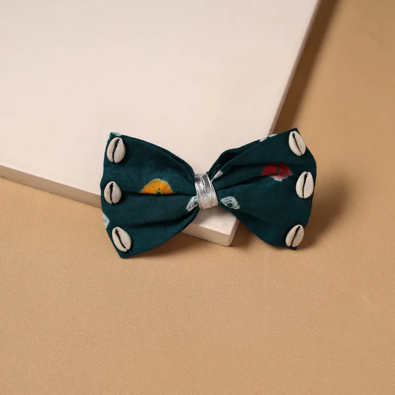 Green - Shell Work Women's Bow Hair Clip 25 made by Itokri