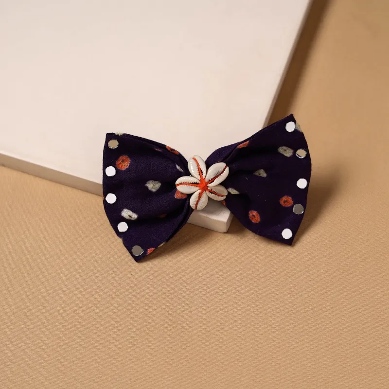 Purple - Mirror Shell Work Women's Bow Hair Clip 14 made by Itokri