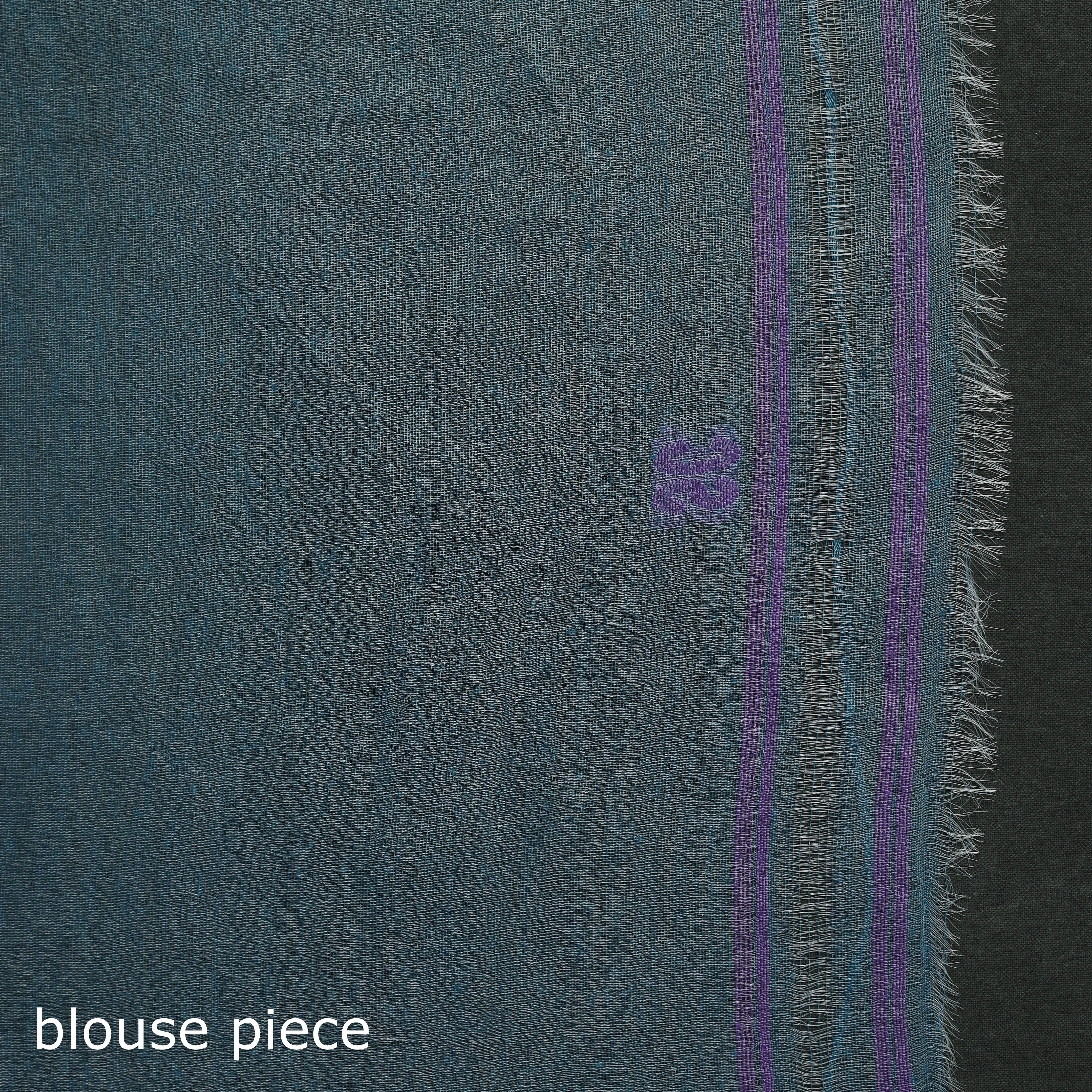 Blue - Silk Cotton Dhakai Jamdani Saree 02 sold by Itokri product image thumbnail 5