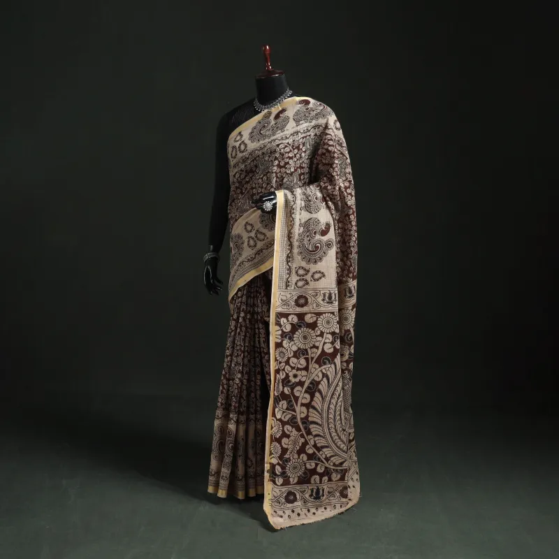 Kota Doria Cotton Printed Kalamkari Saree 10 sold by Itokri