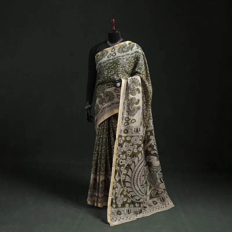 Kota Doria Cotton Printed Kalamkari Saree 07 sold by Itokri