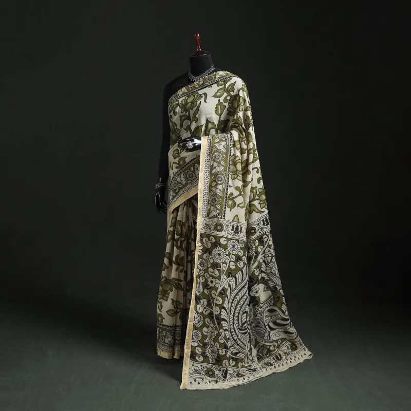 Kota Doria Cotton Printed Kalamkari Saree 24 made by Itokri