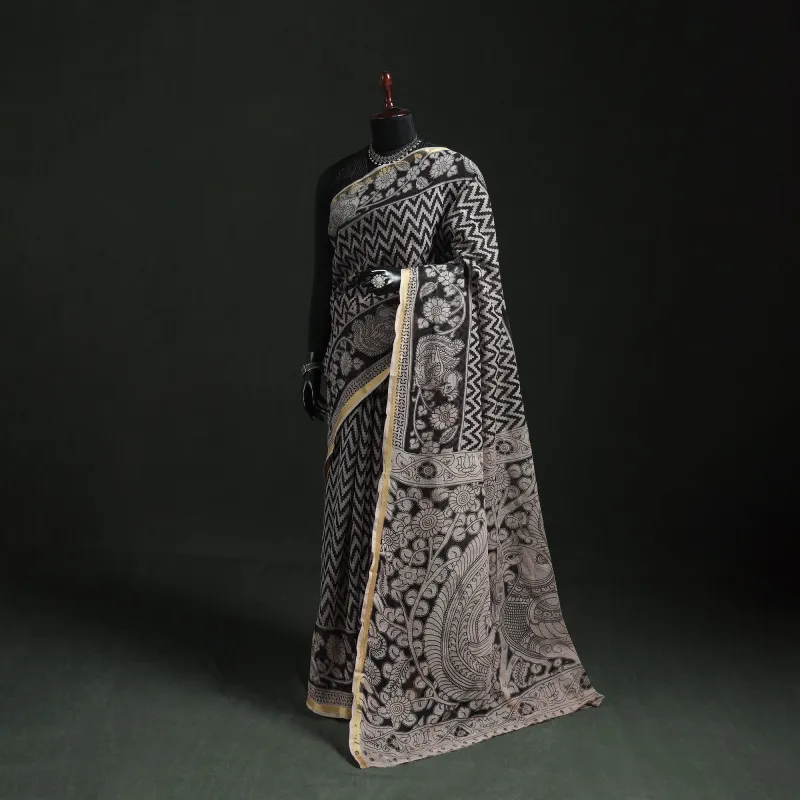 Kota Doria Cotton Printed Kalamkari Saree 23 sold by Itokri