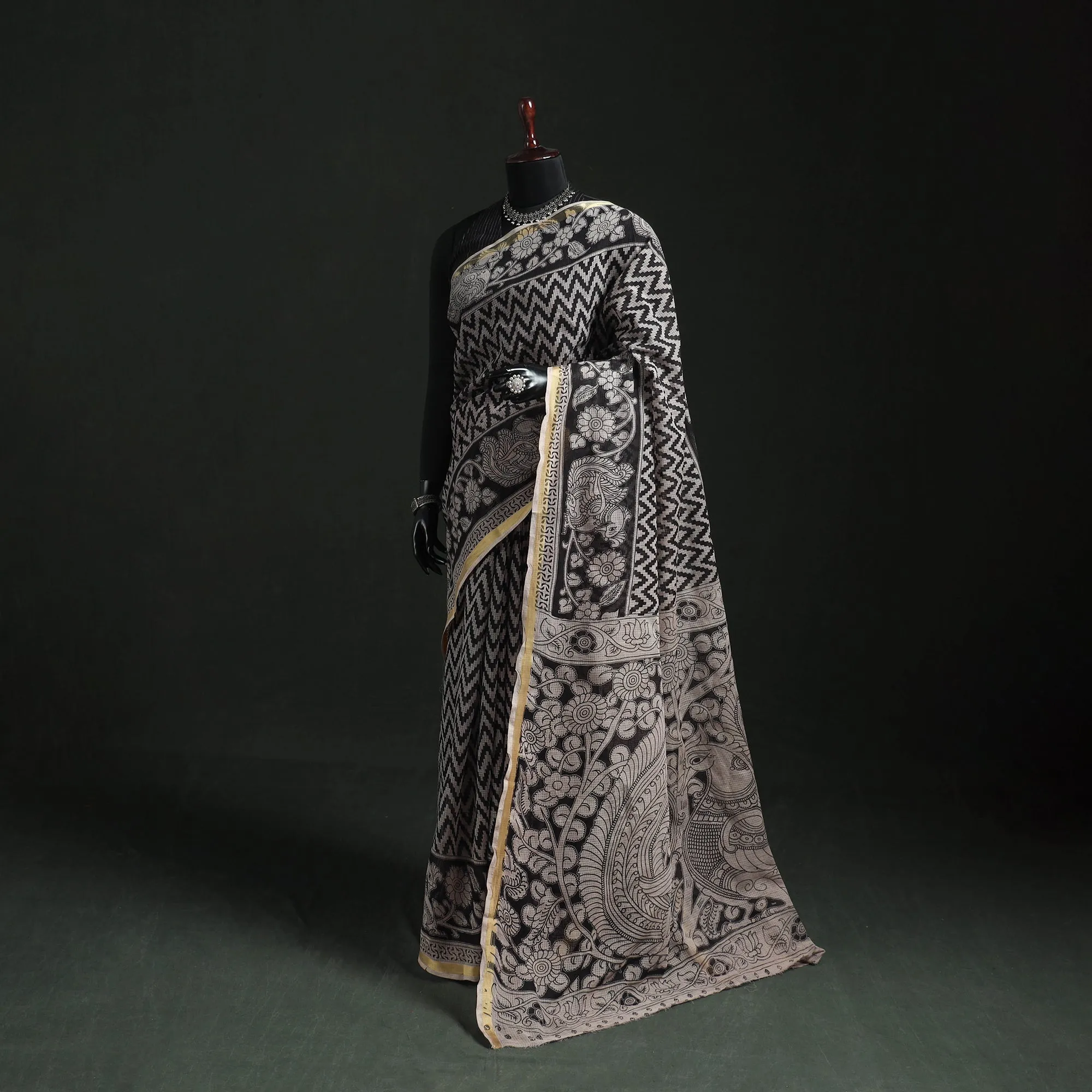 Kota Doria Cotton Printed Kalamkari Saree 23 sold by Itokri