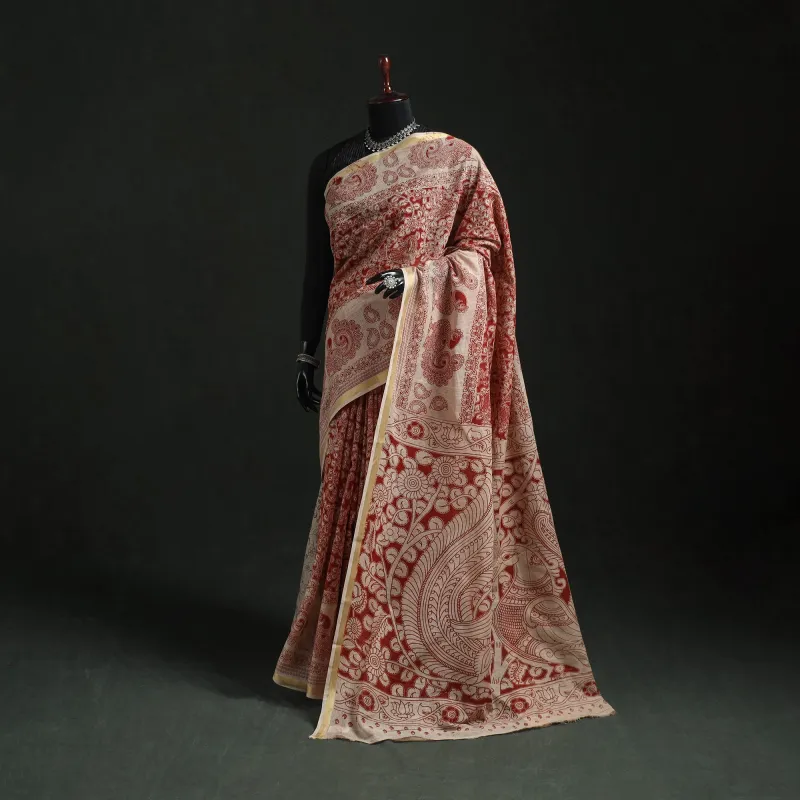 Kota Doria Cotton Printed Kalamkari Saree 19 made by Itokri