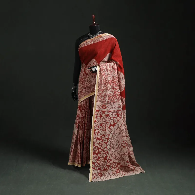 Kota Doria Cotton Printed Kalamkari Saree 17 sold by Itokri
