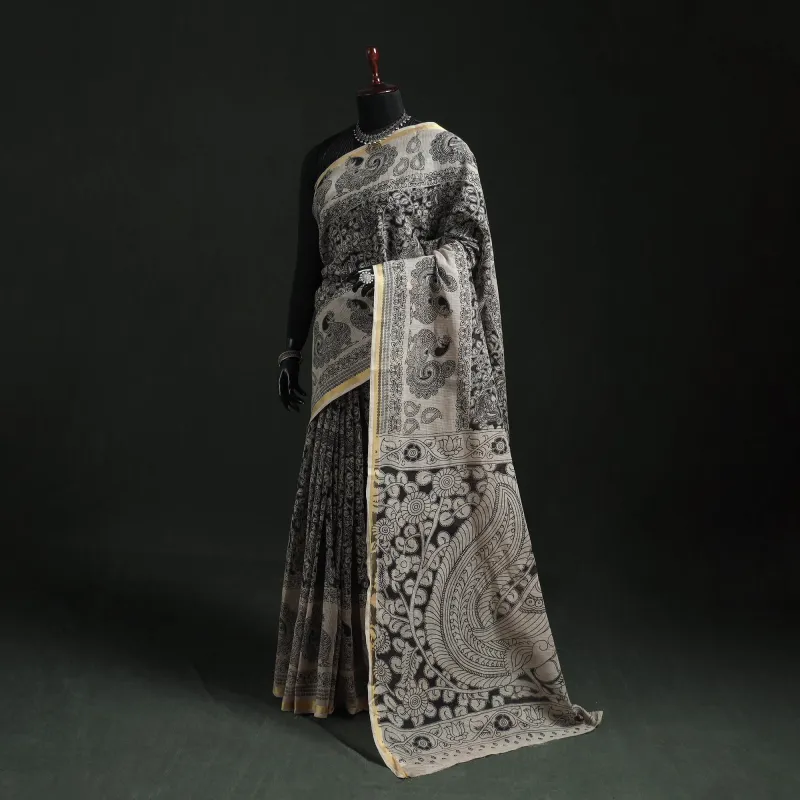 Kota Doria Cotton Printed Kalamkari Saree 15 sold by Itokri
