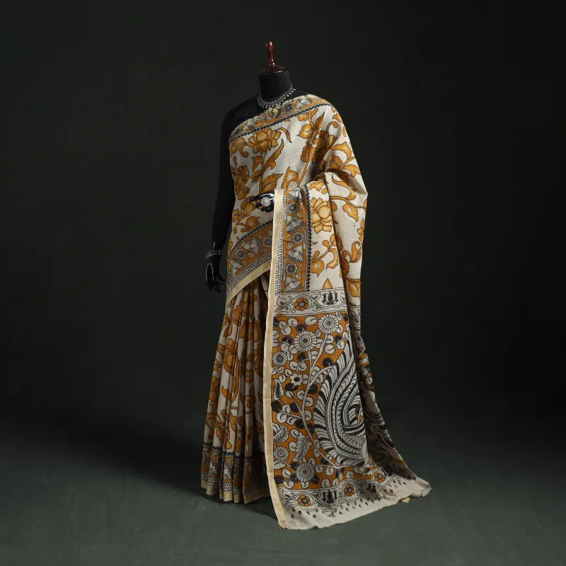 Kota Doria Cotton Printed Kalamkari Saree 14 sold by Itokri