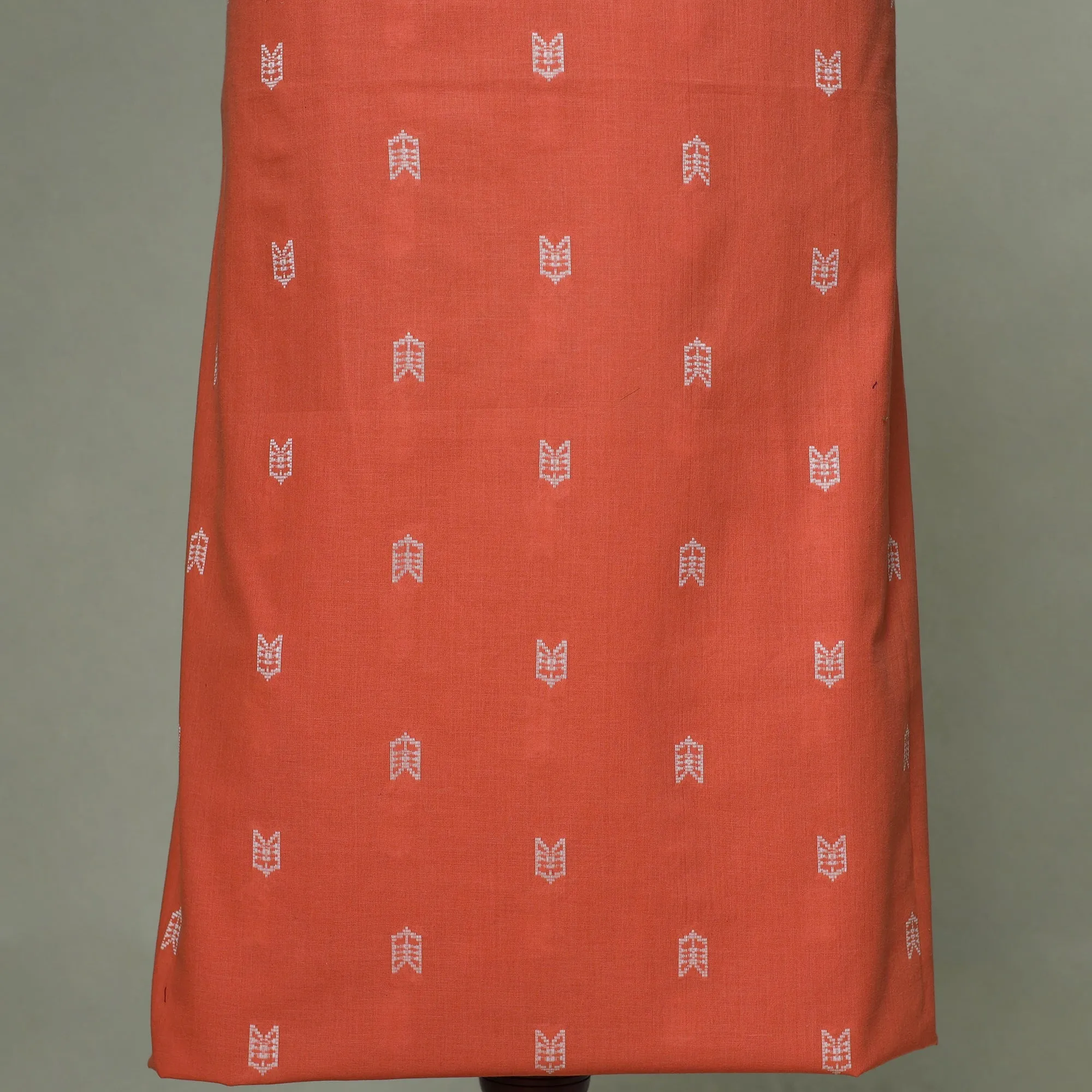 Orange - Jacquard Weave Cotton Patchwork Unstitched Kurta Material (2.5M) 23 sold by Itokri product image thumbnail 3