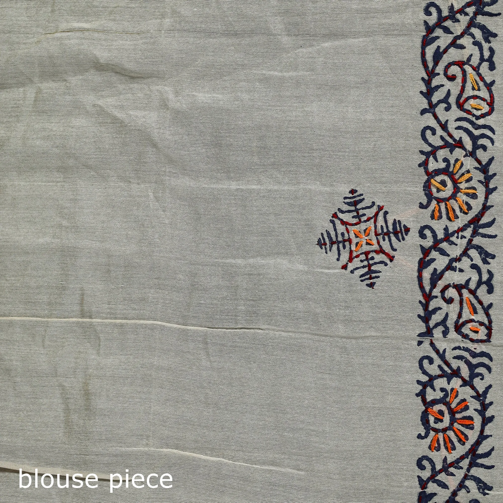 Hand Embroidered Chanderi Silk Chapa Work Phulkari Saree 19 sold by Itokri product image thumbnail 4