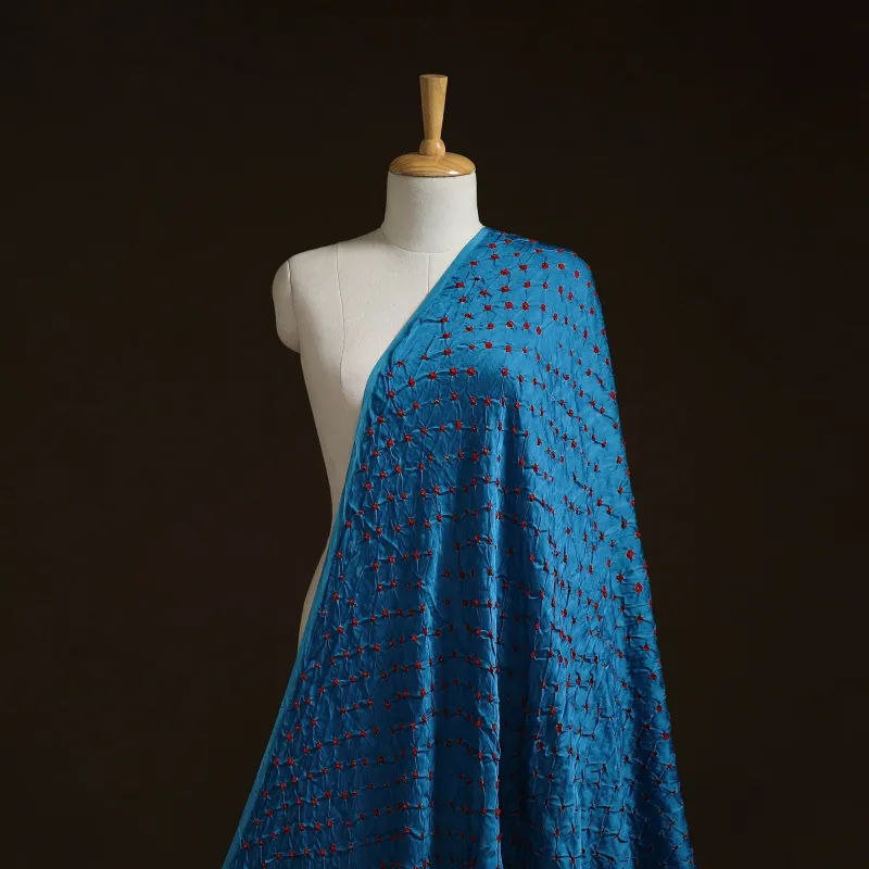 Kutch Tie-Dye Modal Silk Bandhani Fabric 01 made by Itokri