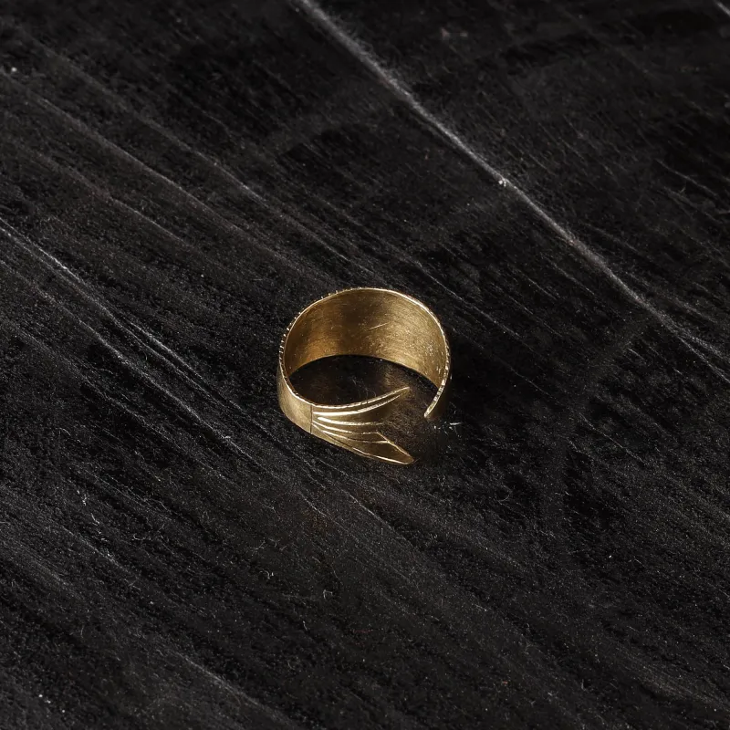 Yellow - Dokra Brass Handcrafted Ring (Adjustable) 15 made by Itokri
