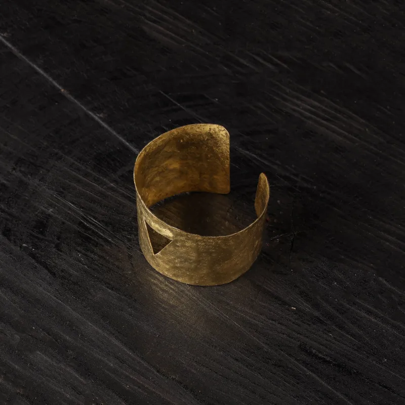 Yellow - Dokra Brass Handcrafted Cuff Bracelet (Adjustable) 21 made by Itokri