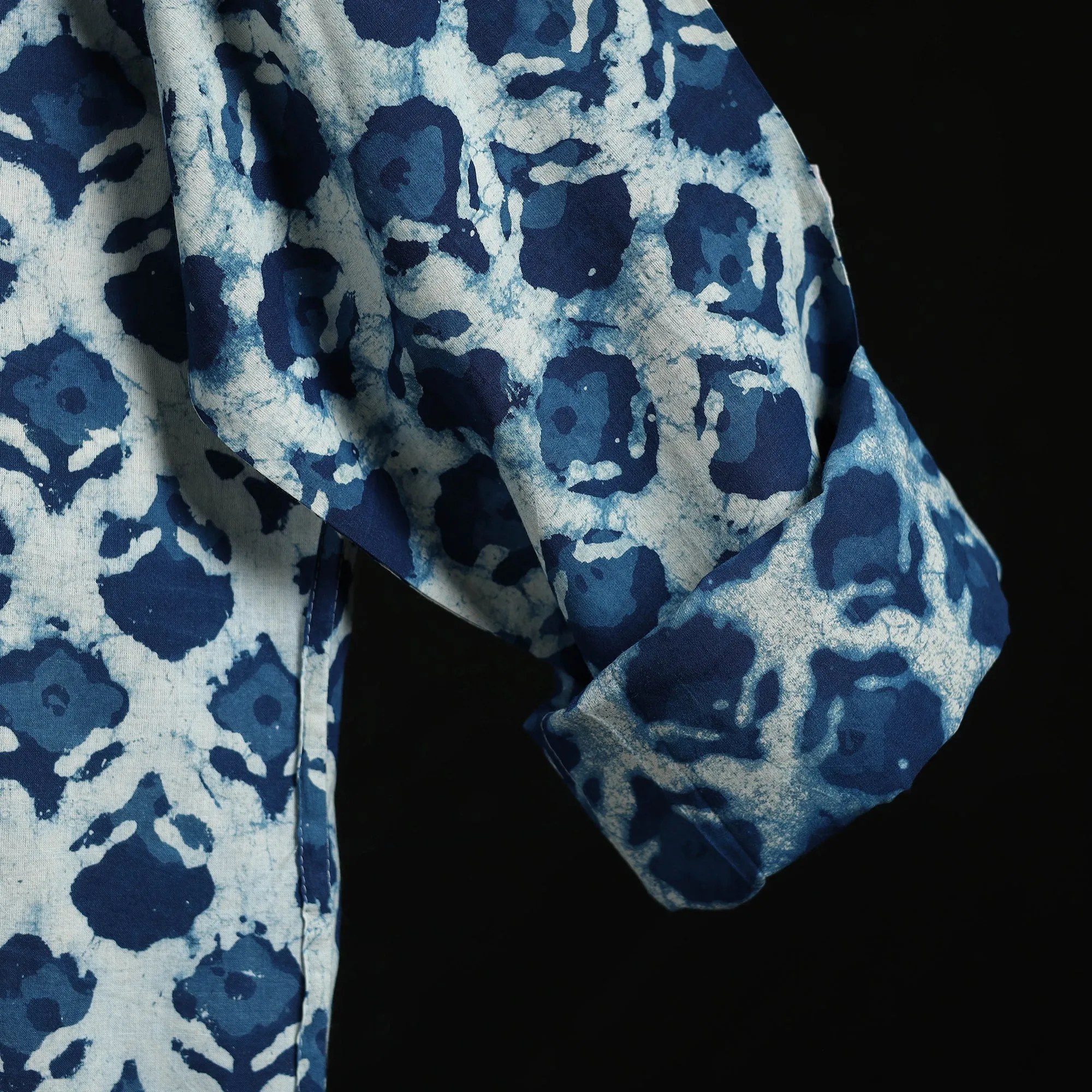 Hand Block Print Natural Dyed Cotton Short Bagru Kurta for Men 13 sold by Itokri product image thumbnail 4