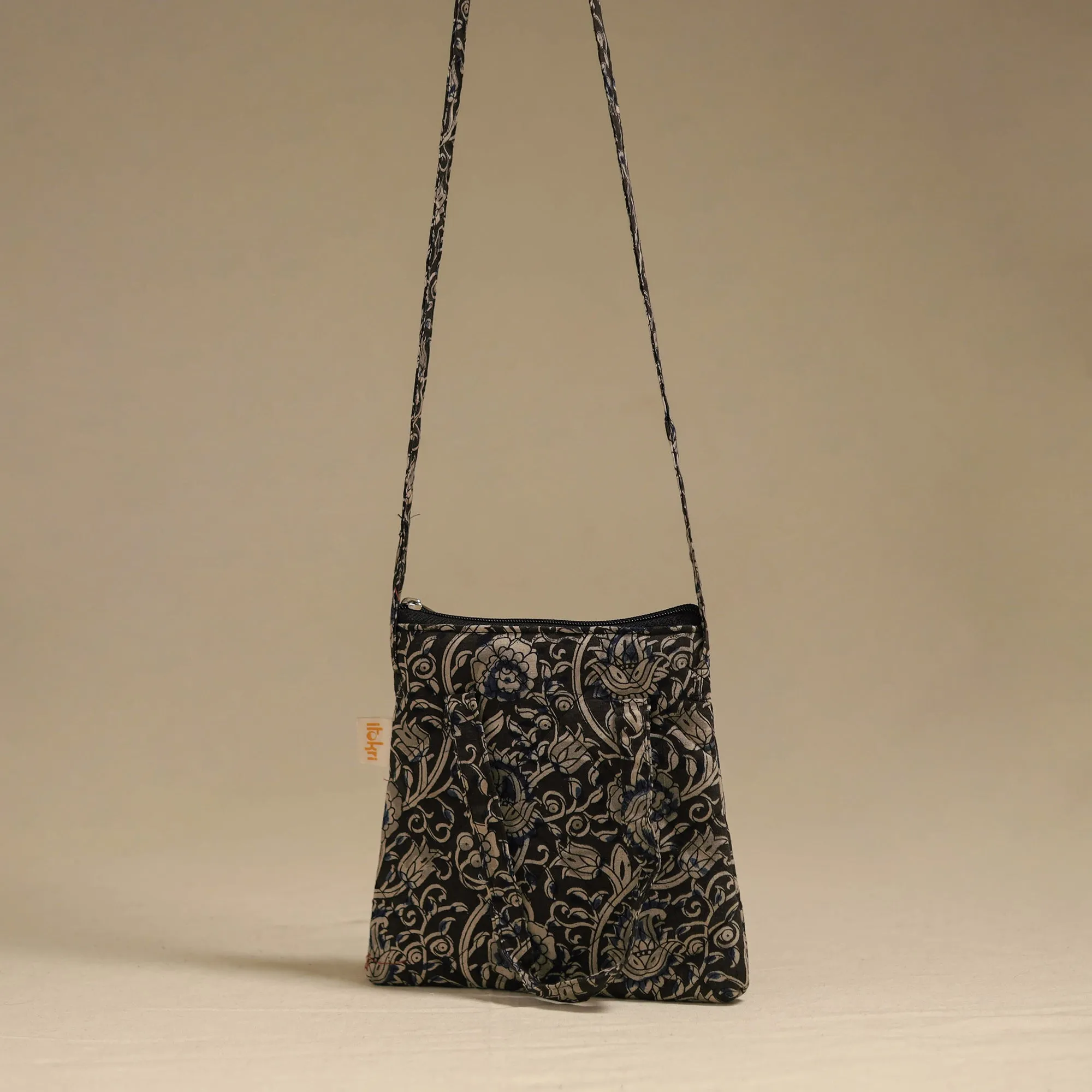 Black - Handcrafted Quilted Sling Bag 06 sold by Itokri product image thumbnail 2