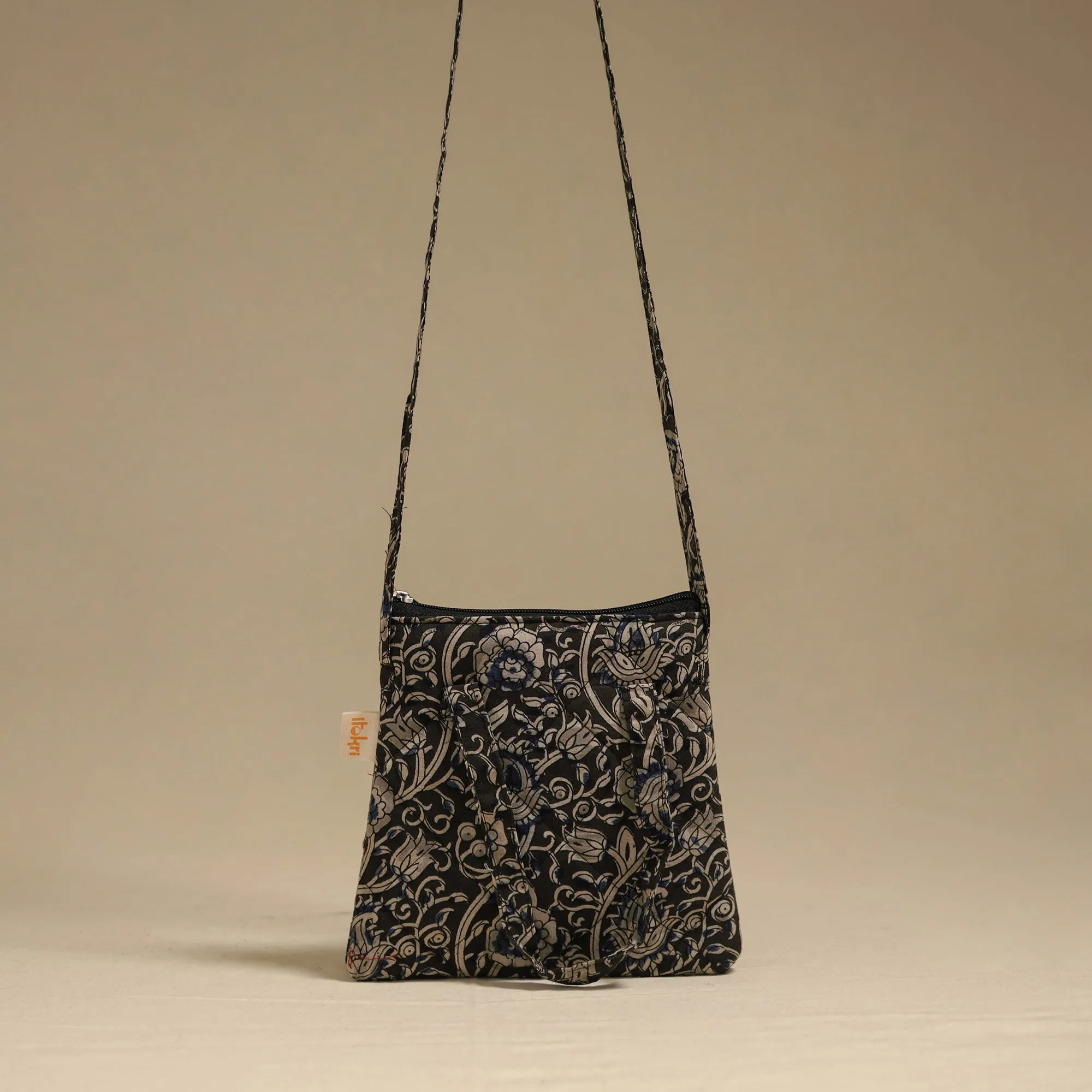 Black - Handcrafted Quilted Sling Bag 06 sold by Itokri product image thumbnail 3
